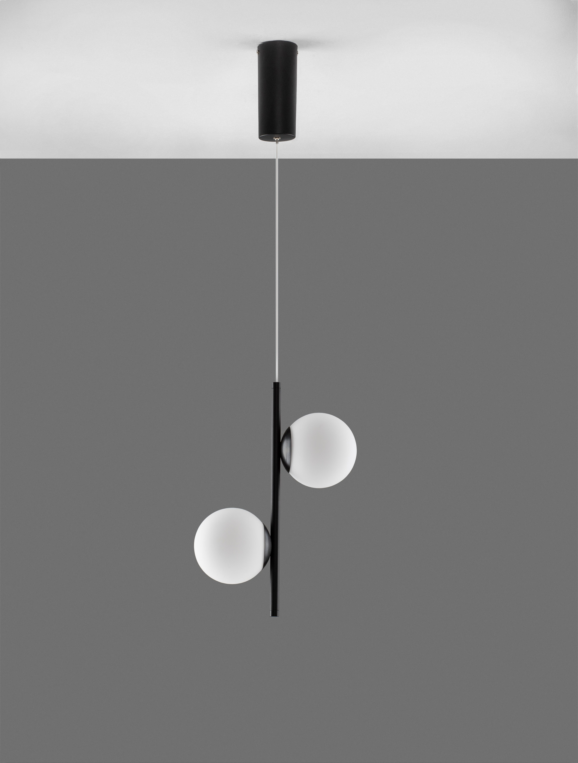 NUVOLE | L 28.5 W 13 H 150 cm | 16 W | 3000 K | 800 lm | IP20 | Nero/Bianco | Vetro/Alluminio