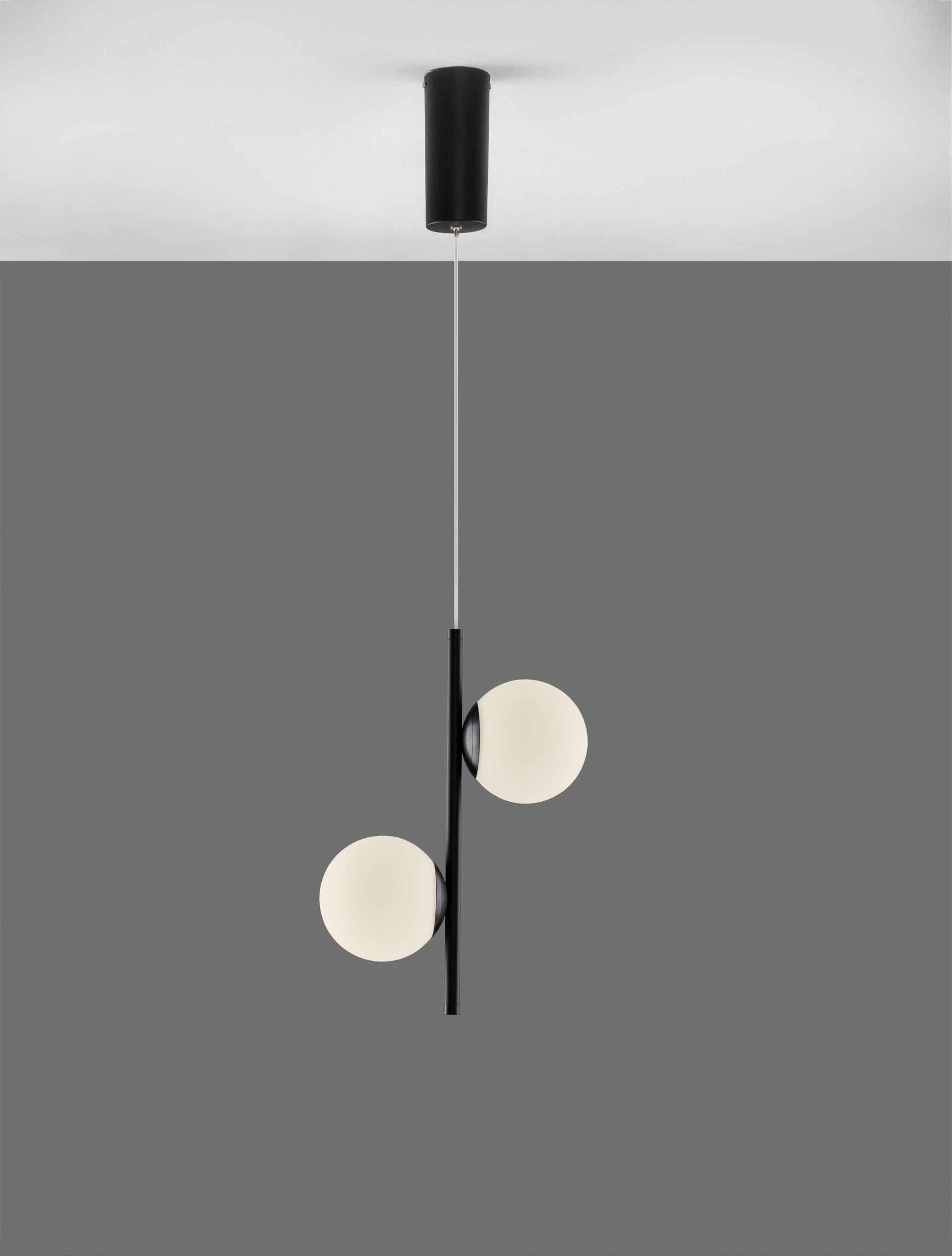 NUVOLE | L 28.5 W 13 H 150 cm | 16 W | 3000 K | 800 lm | IP20 | Nero/Bianco | Vetro/Alluminio