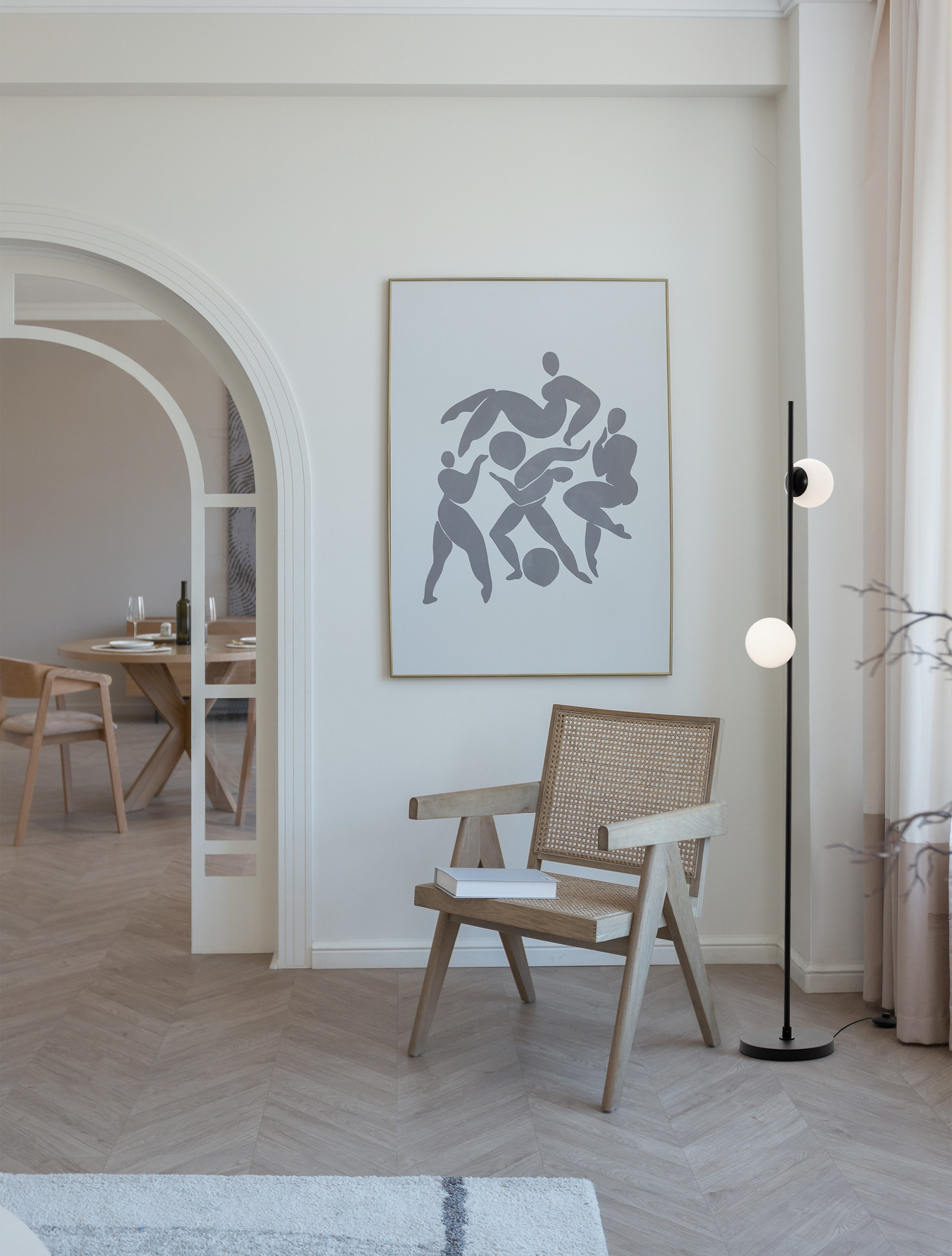 NUVOLE | L 28.5 W 25 H 170 cm | 16 W | 3000 K | 800 lm | IP20 | Black/White | Glass/Aluminum