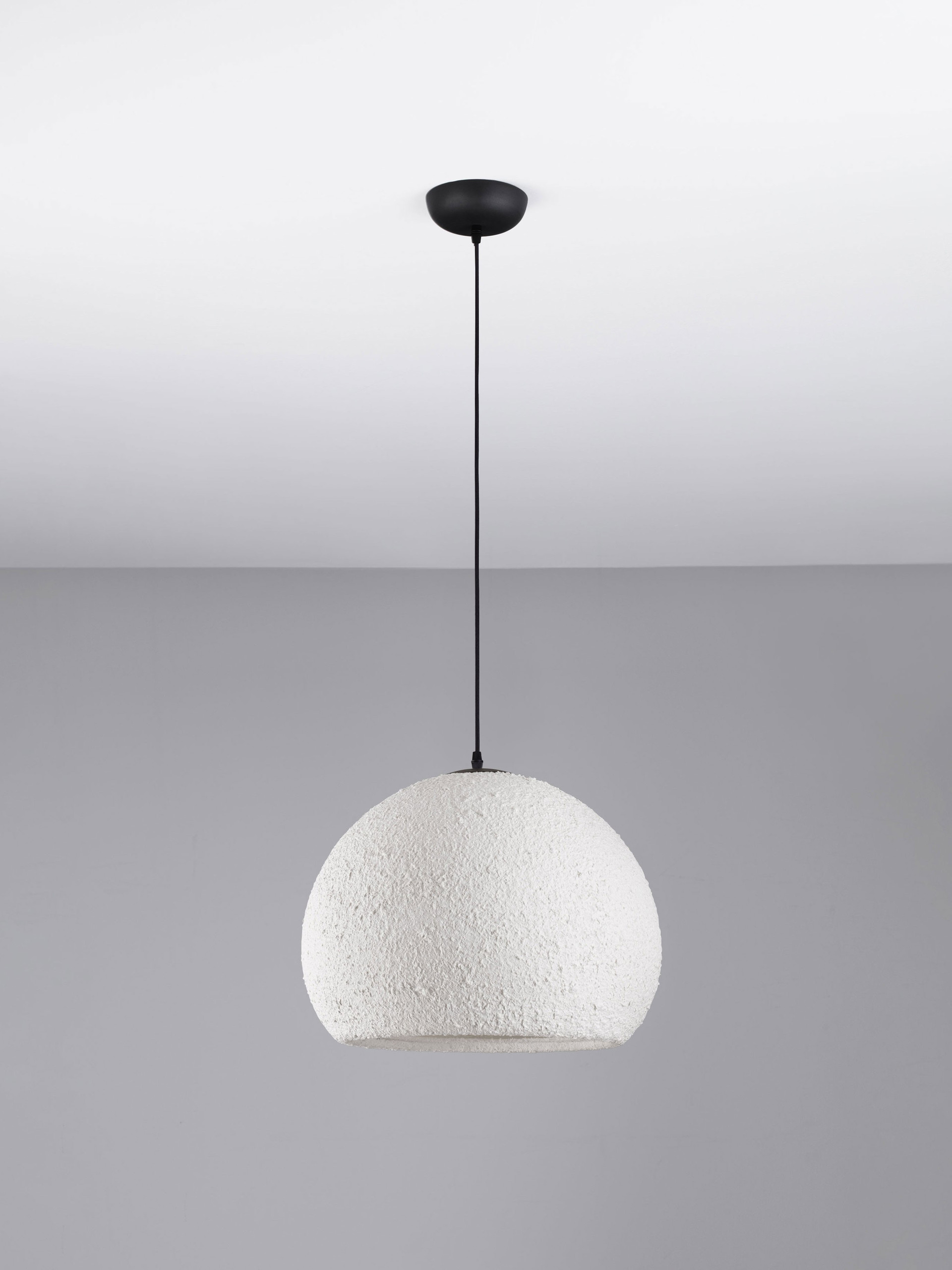 PASHIO | H 300 D 45 cm | 12 W | IP20 | Nero/Bianco | Resina/Tessuto/Carta