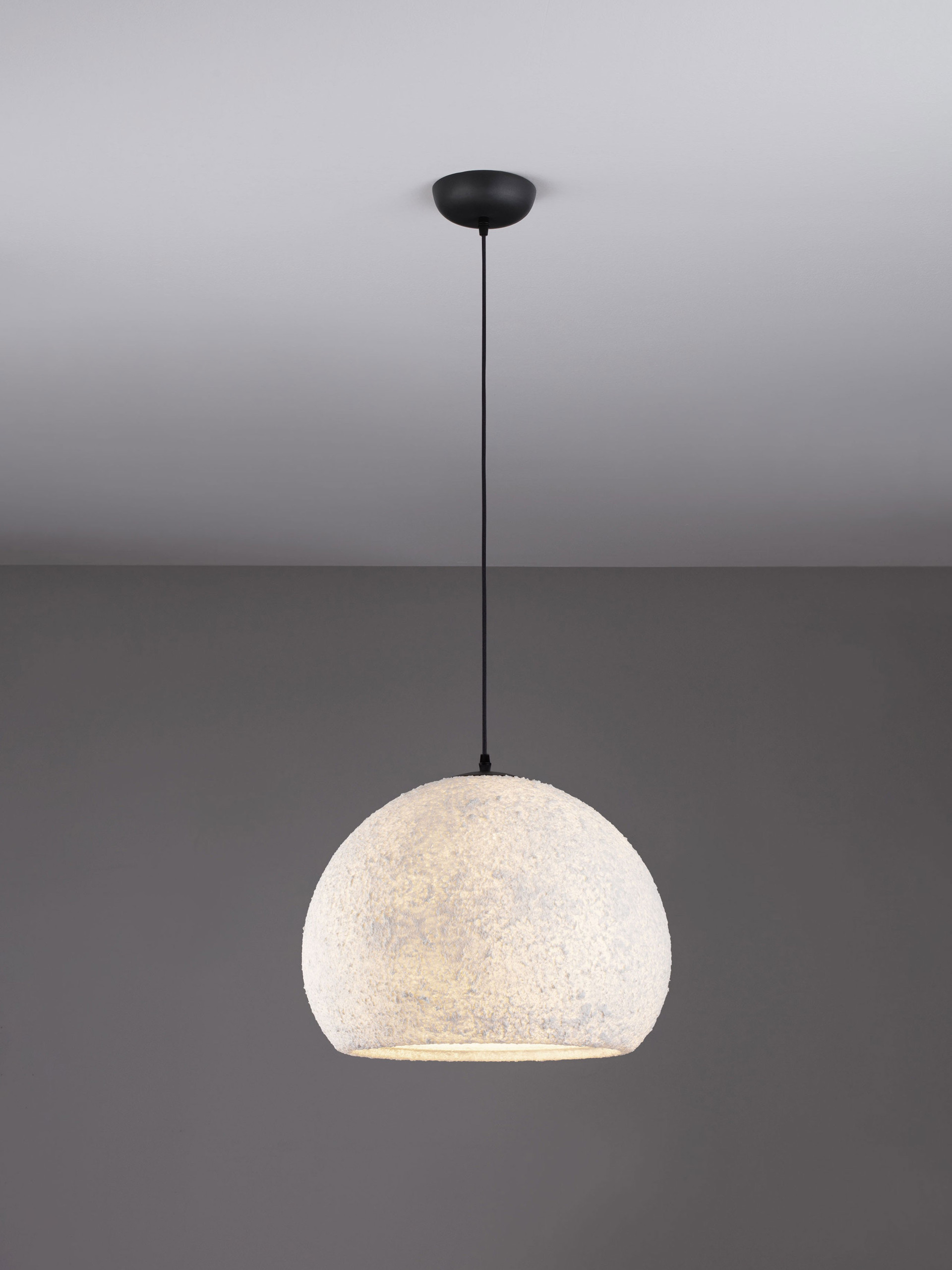 PASHIO | H 300 D 45 cm | 12 W | IP20 | Nero/Bianco | Resina/Tessuto/Carta