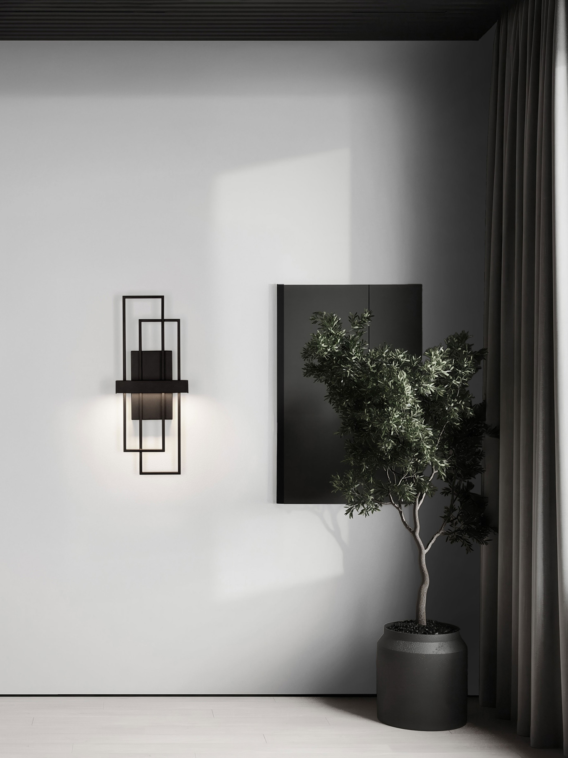 ALIS | L 20.5 W 9.5 H 51.5 cm | 8 W | 3200 K | 202 lm | IP20 | Black | Steel/Aluminum/Acrylic