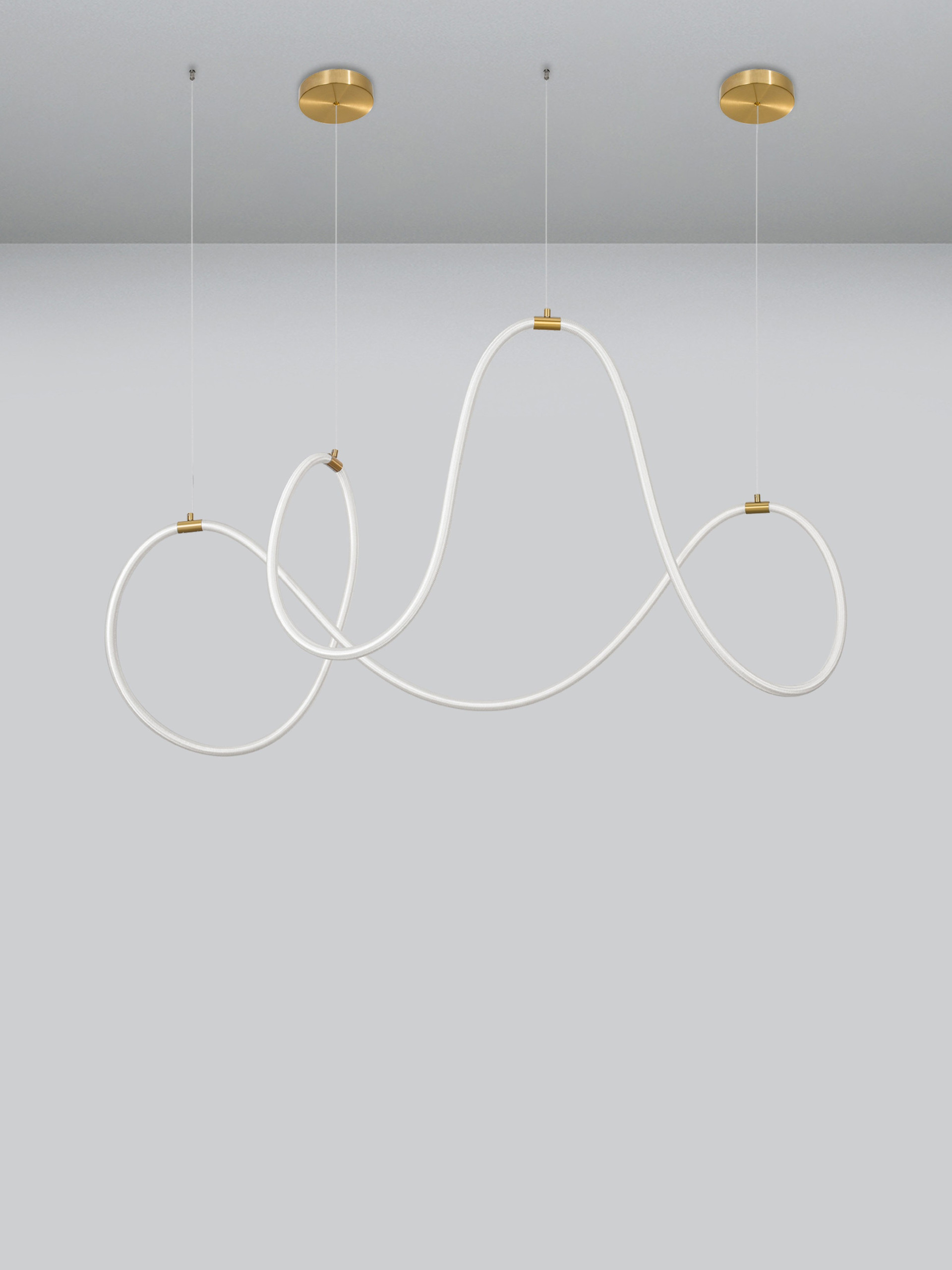 CERELIA | L 150 W 60 H 120 cm | 71 W | 3000 K | 4216 lm | IP20 | Gold | Metal/Silicone