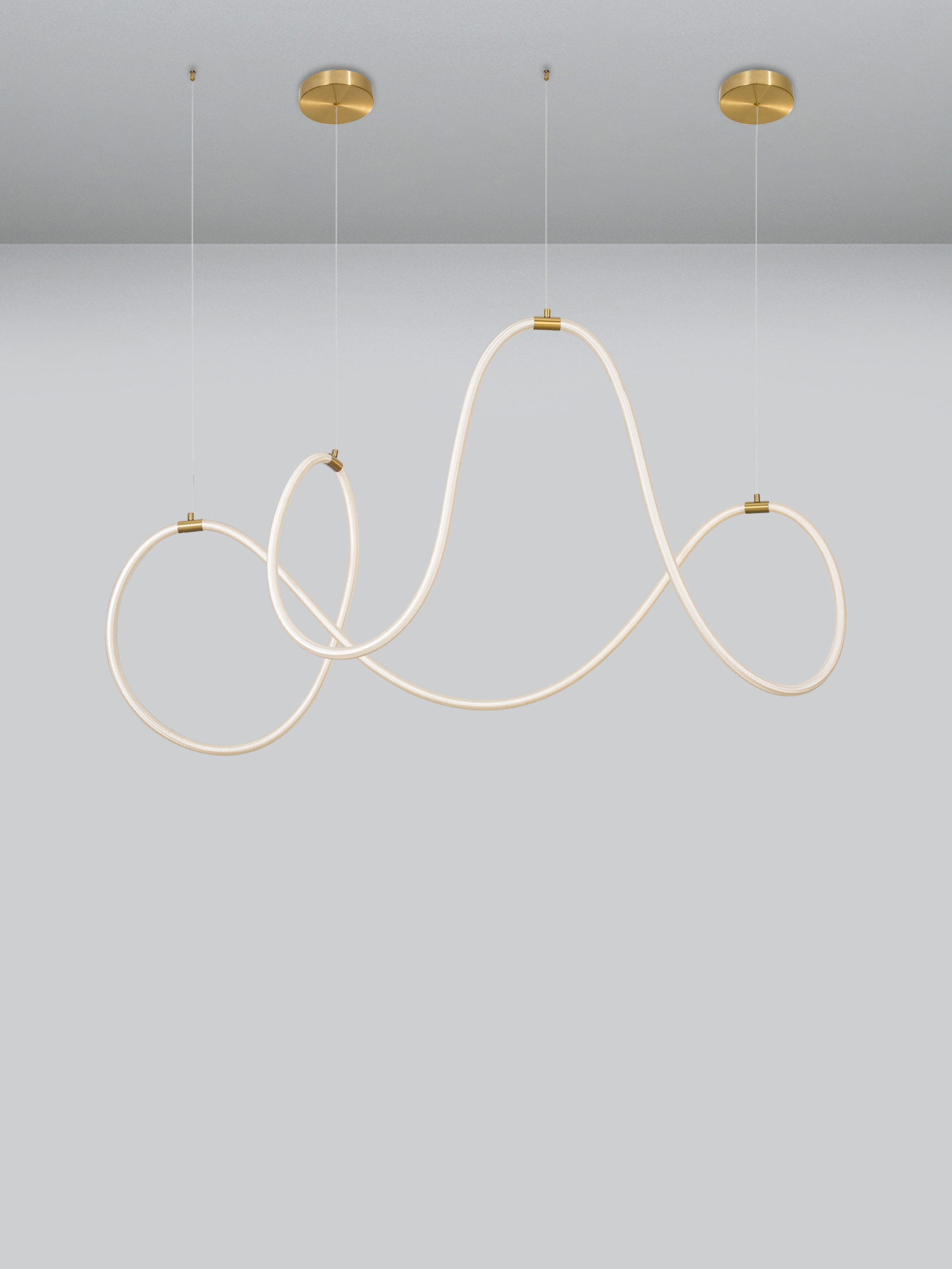 CERELIA | L 150 W 60 H 120 cm | 71 W | 3000 K | 4216 lm | IP20 | Gold | Metal/Silicone