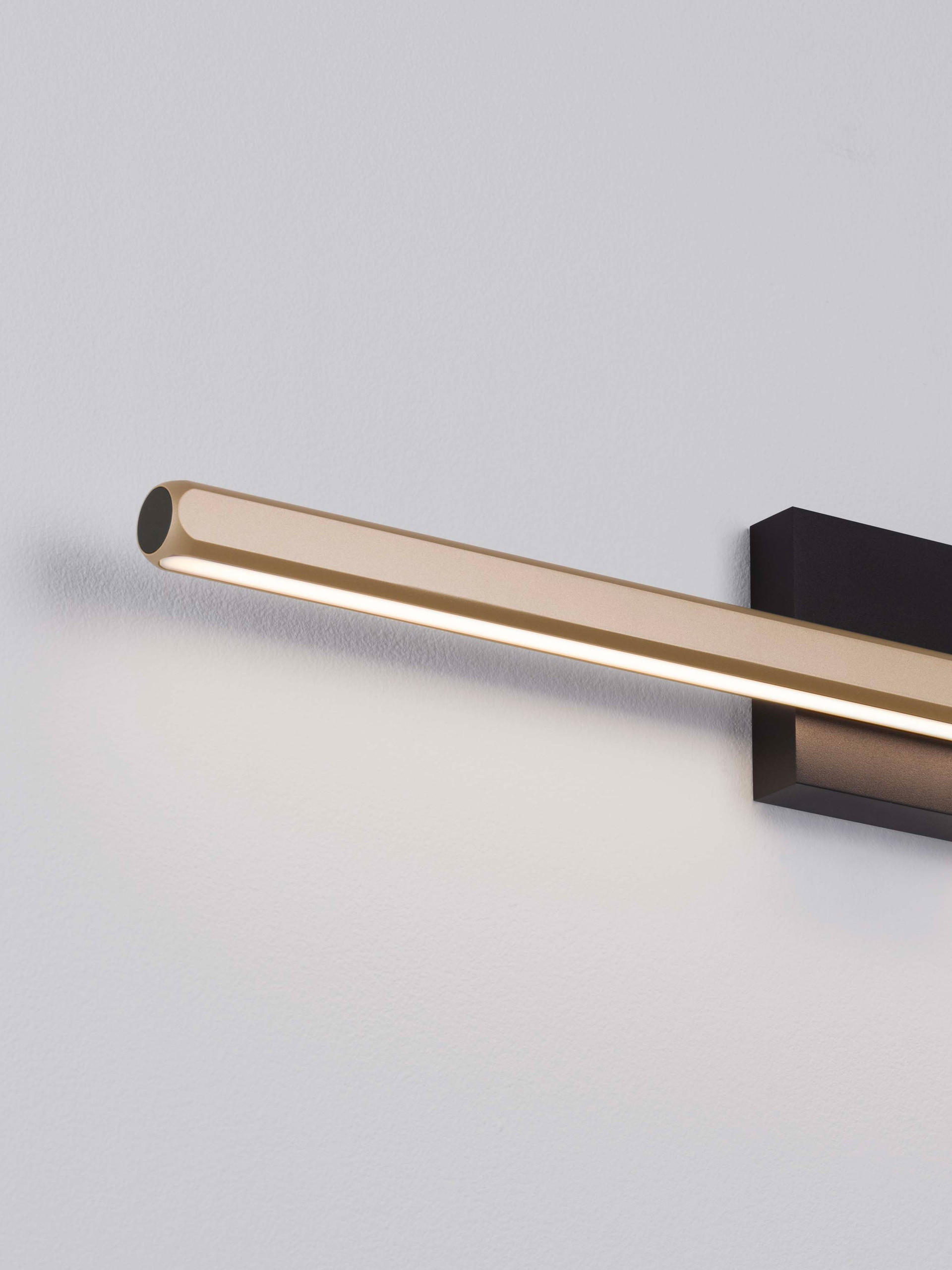 LIOS | L 62 W 5 H 10 cm | 8 W | 3000 K | 268 lm | IP20 | Black/Gold | Aluminum