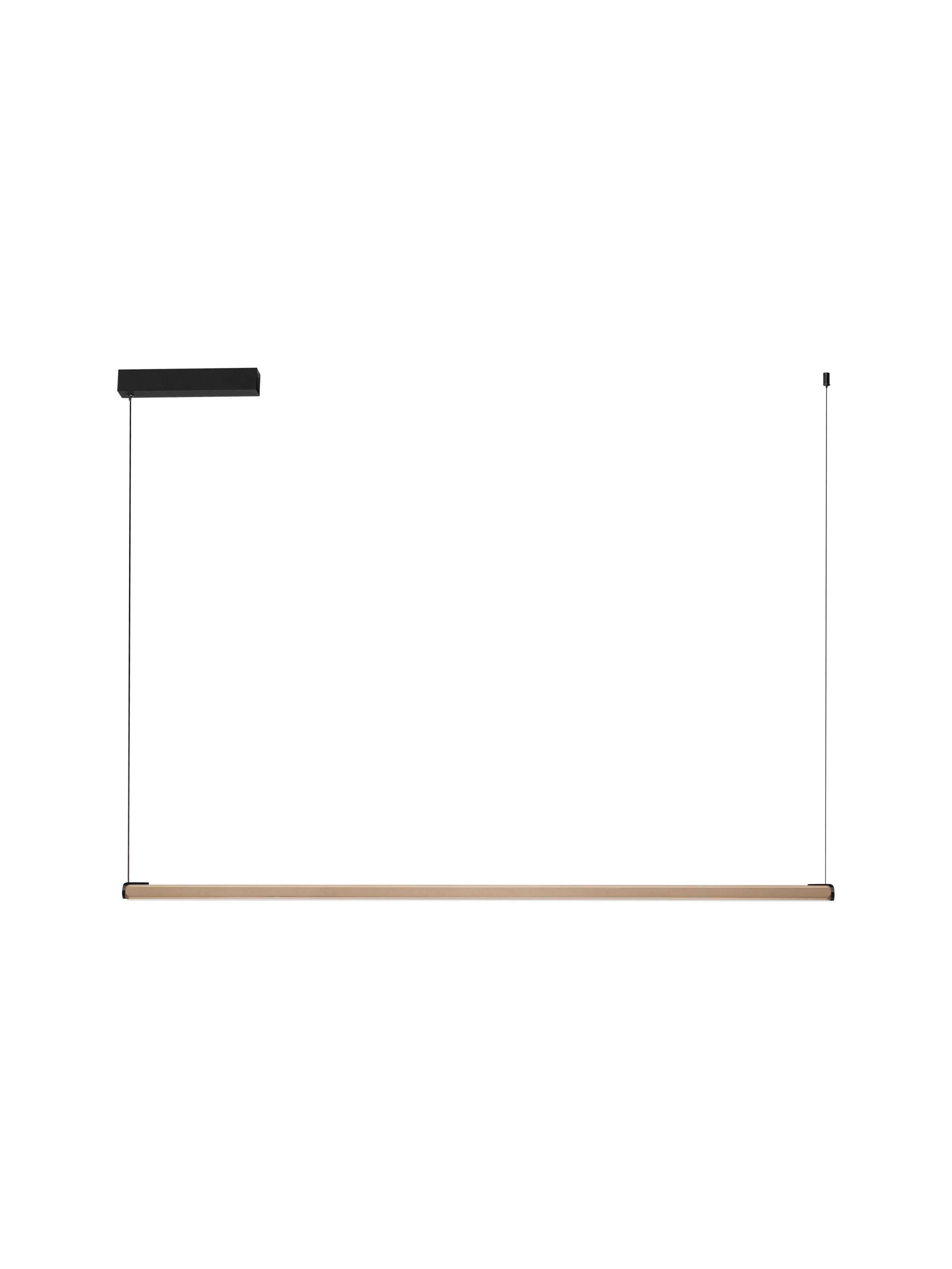 LIOS | L 123 W 2.5 H 200 cm | 28 W | 3000 K | 723 lm | IP20 | Black/Gold | Aluminum