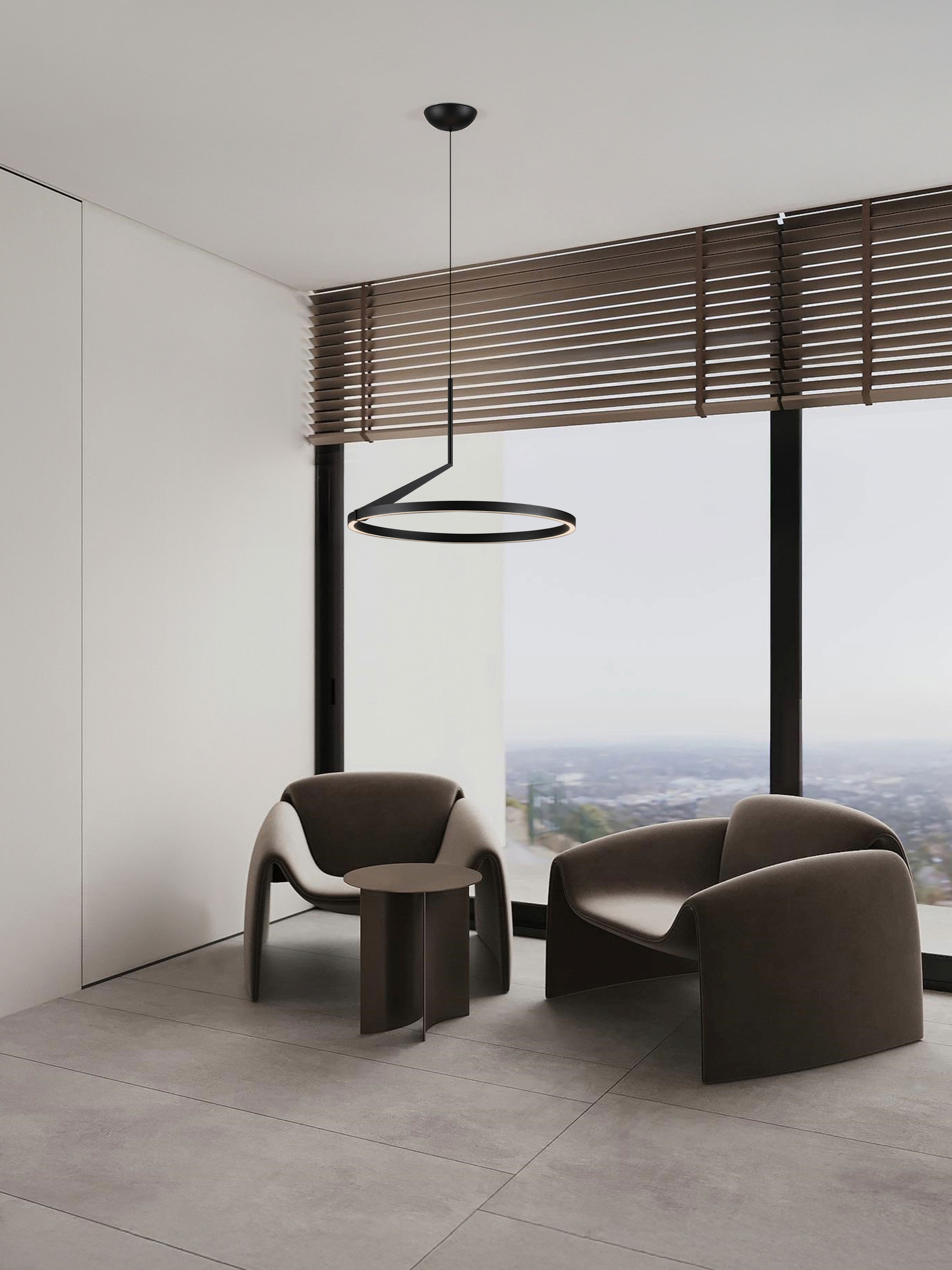 TILIA | H 250 D 60 cm | 31 W | 3000/2700/4000 K | 1829 lm | IP20 | Negro | Aluminio