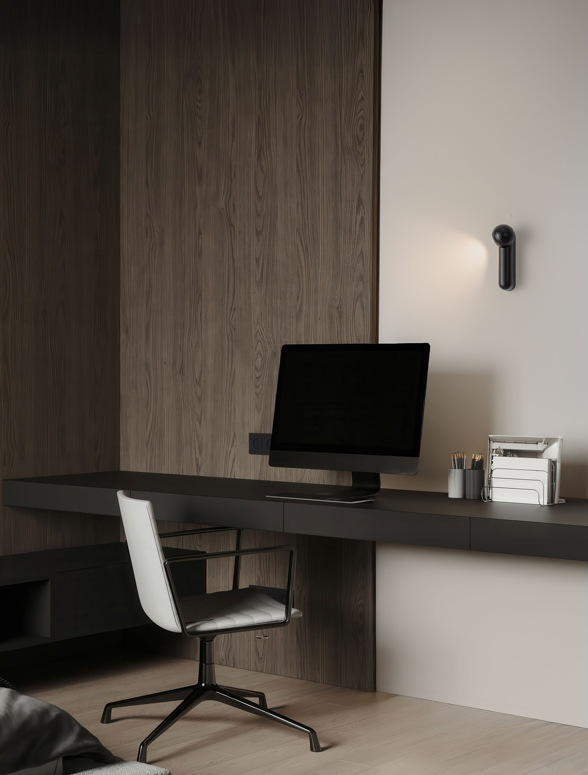 NOTIC | L 15.4 W 3.4 H 6.8 cm | 7 W | 2700 K | 455 lm | IP20 | Schwarz | Aluminium