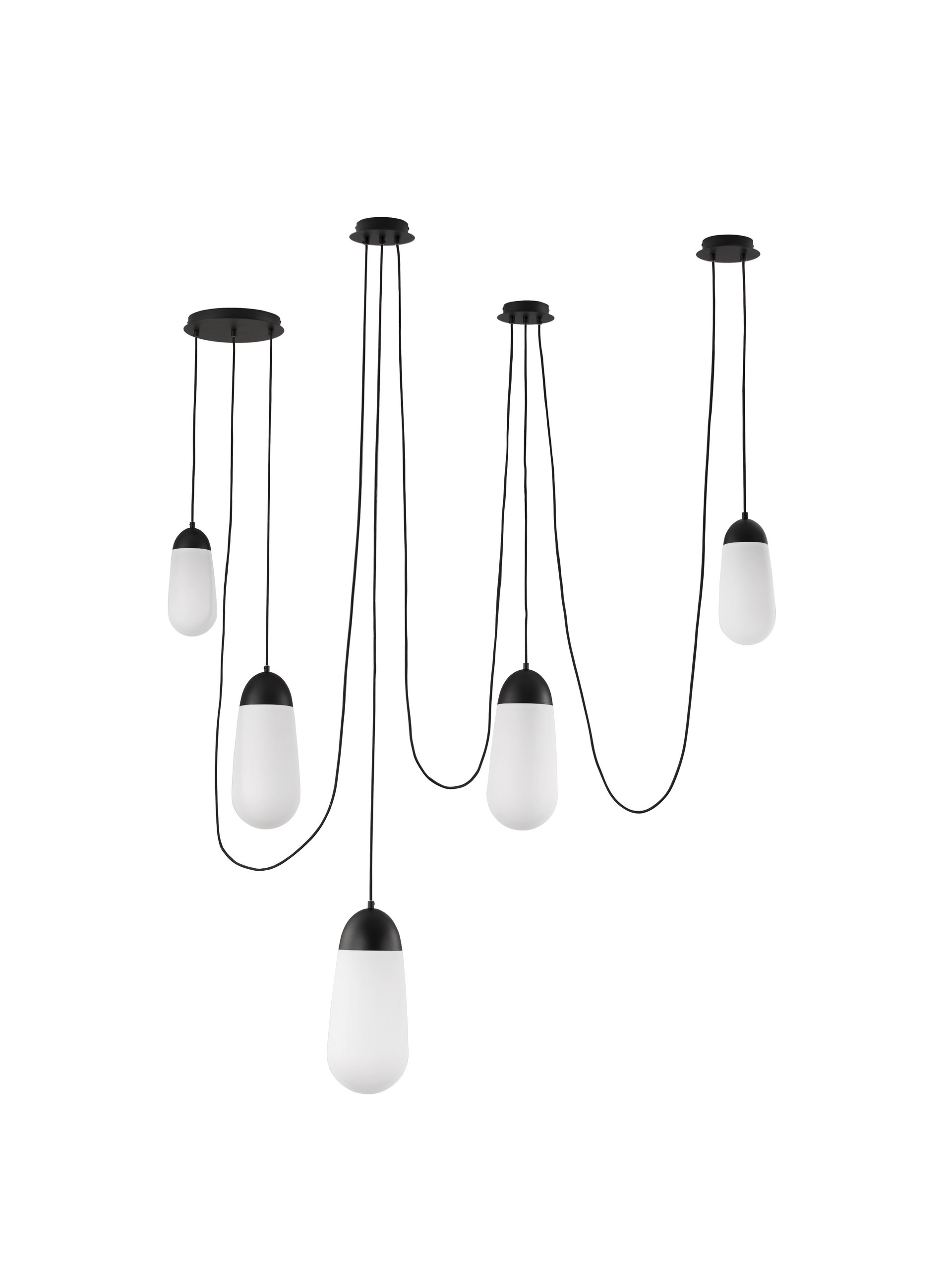 BLAKY | H 300 D 170 cm | 25 W | IP20 | Black/White | Glass/Metal