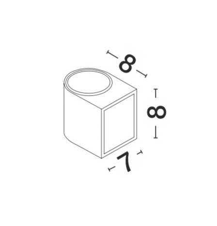 NERO | W 8 H 8 D 7 cm | 10 W | IP54 | White | Aluminum