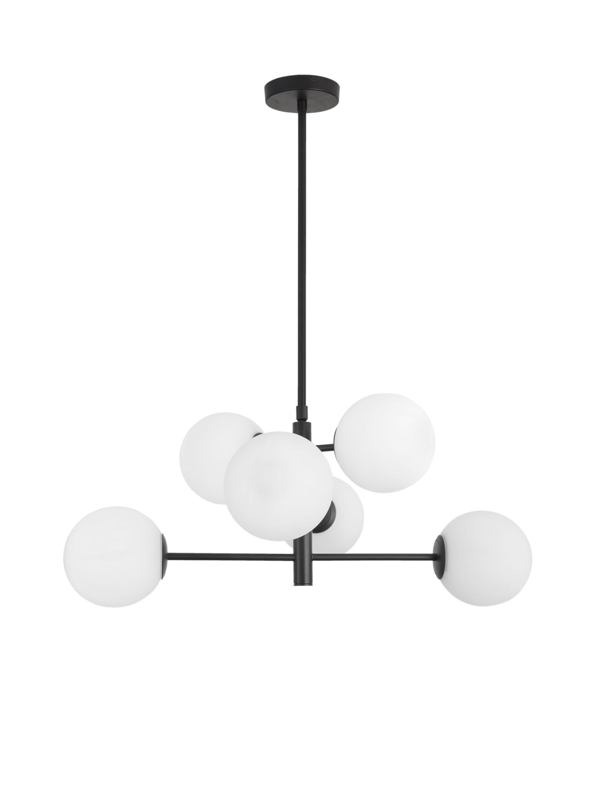 IMPERO | H 81/130 D 70 cm | 30 W | IP20 | Black/White | Glass/Metal