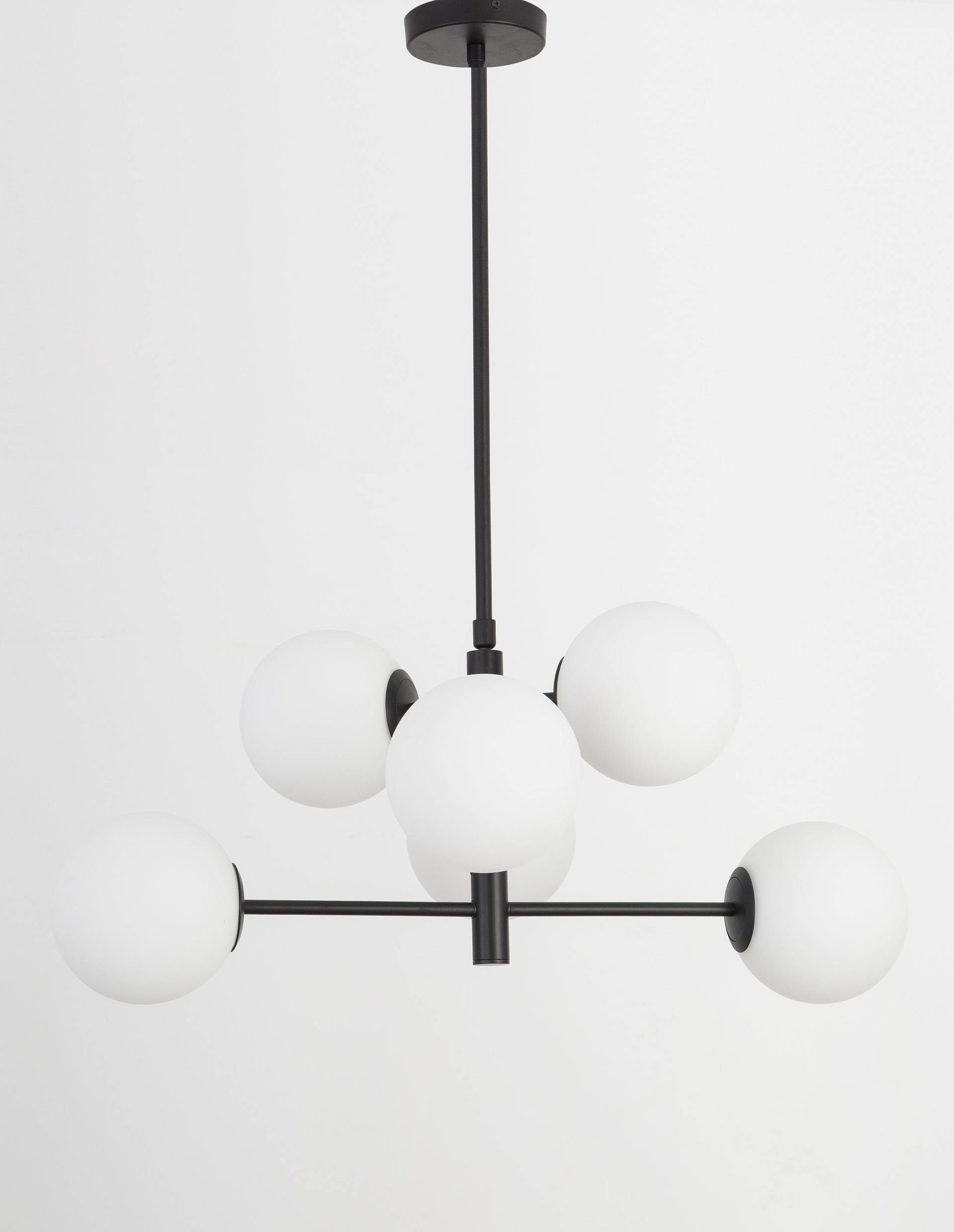 IMPERO | H 81/130 D 70 cm | 30 W | IP20 | Black/White | Glass/Metal