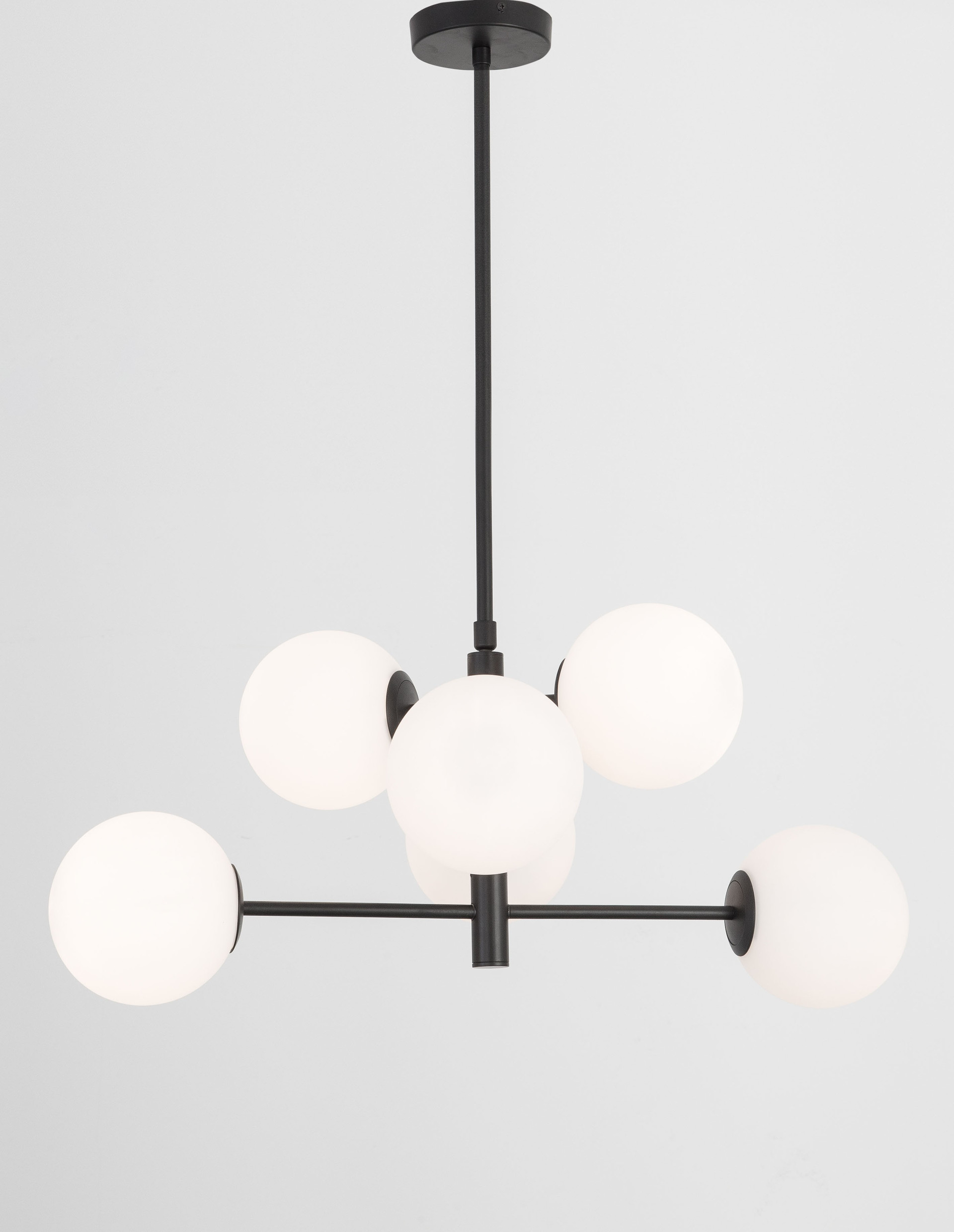 IMPERO | H 81/130 D 70 cm | 30 W | IP20 | Black/White | Glass/Metal