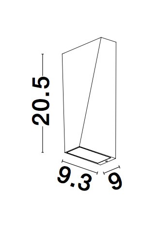 VEIRO | L 9 W 9.3 H 20.5 cm | 6 W | 3000 K | 346 lm | IP65 | Black | Aluminum