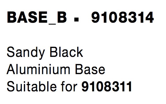 BASE_B | L 28 cm | IP20 | Black | Aluminum