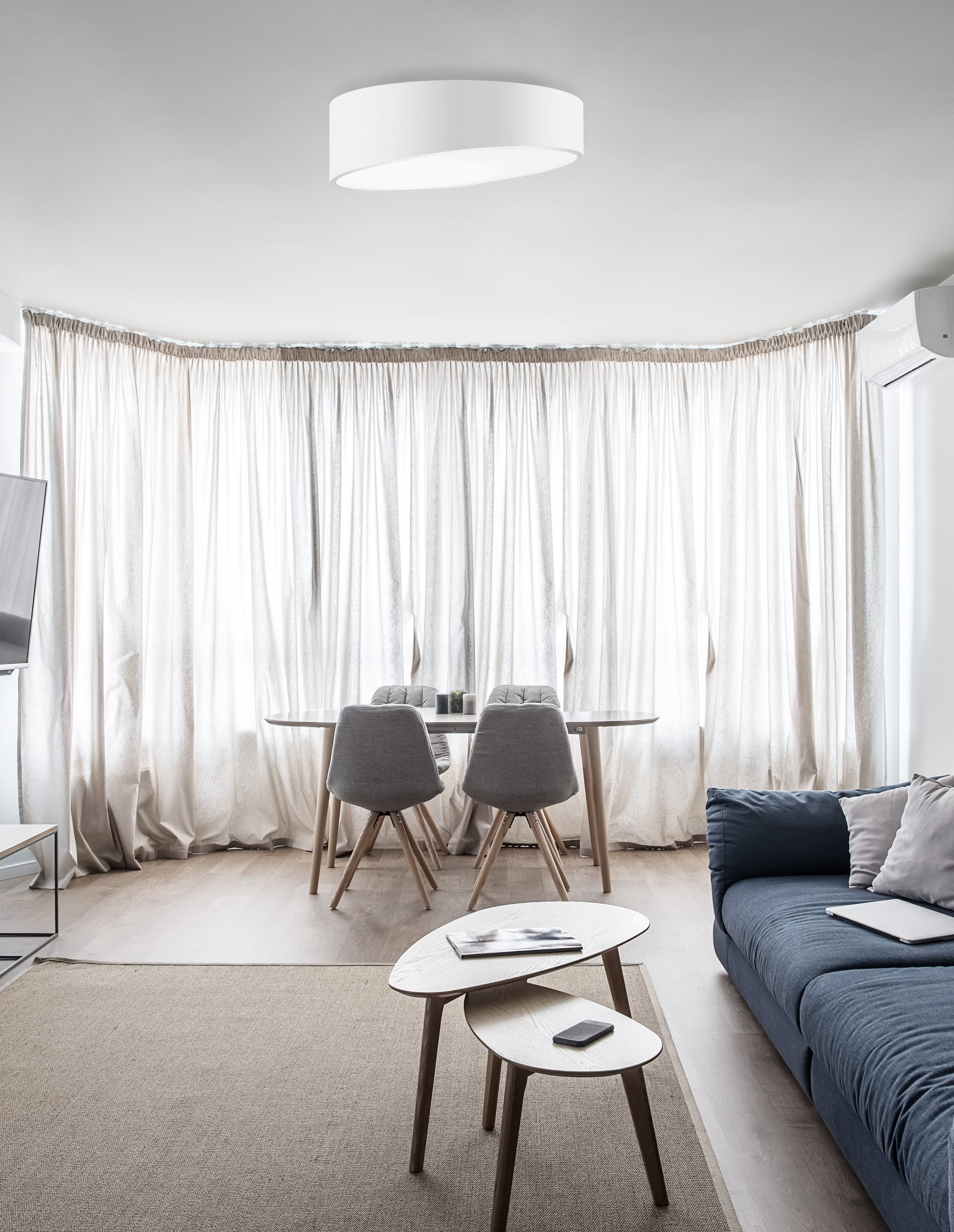 MAGGIO | H 12 D 50 cm | 60 W | 3000 K | 4280 lm | IP20 | White | Aluminum/Acrylic