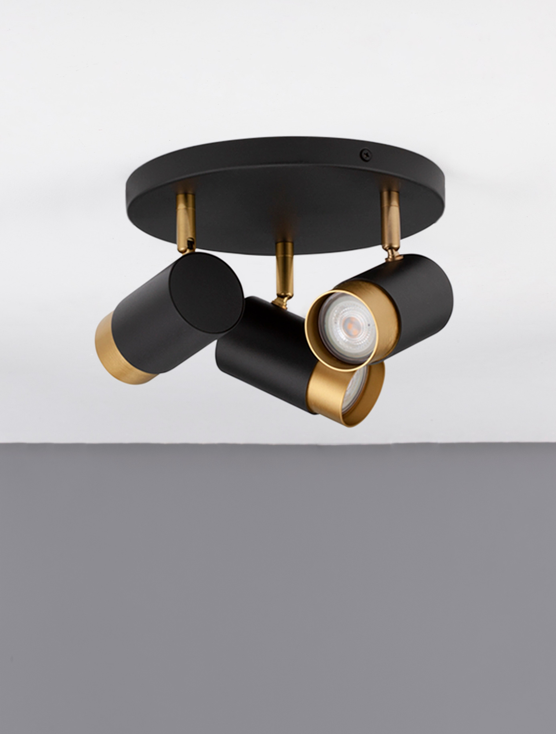 POGNO | H 14 D 22 cm | 30 W | IP20 | Black/Gold | Aluminum