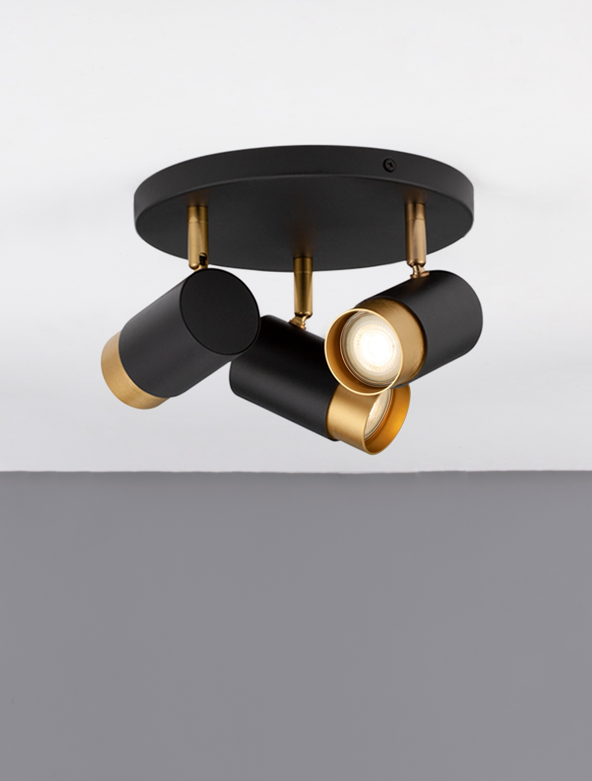 POGNO | H 14 D 22 cm | 30 W | IP20 | Black/Gold | Aluminum