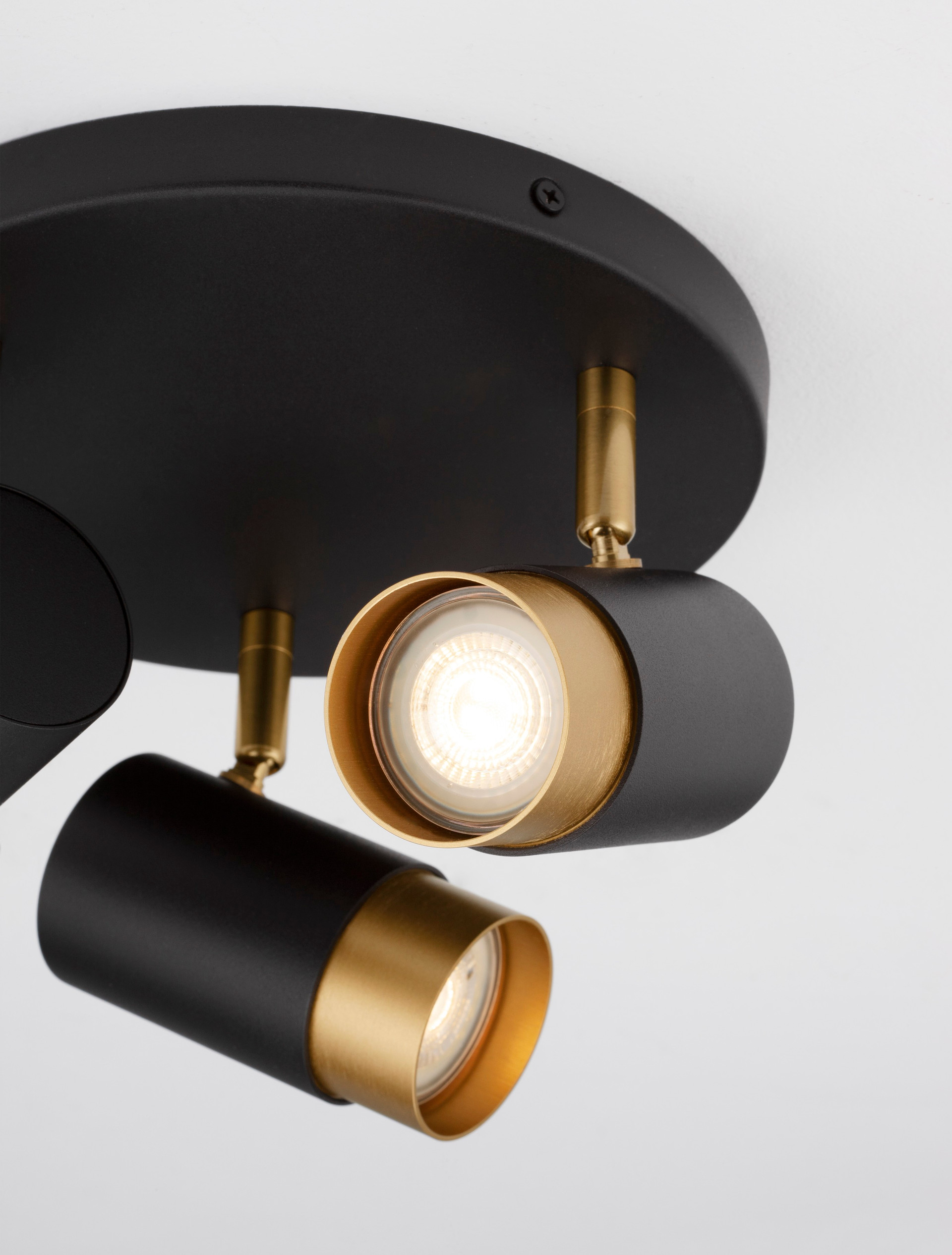 POGNO | H 14 D 22 cm | 30 W | IP20 | Black/Gold | Aluminum
