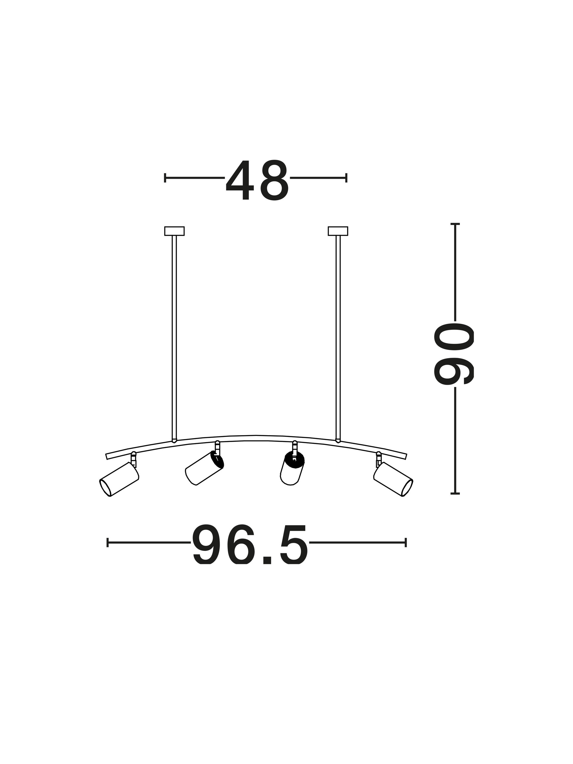 POGNO | L 96.5 H 90 cm | 40 W | IP20 | Black/Gold | Aluminum