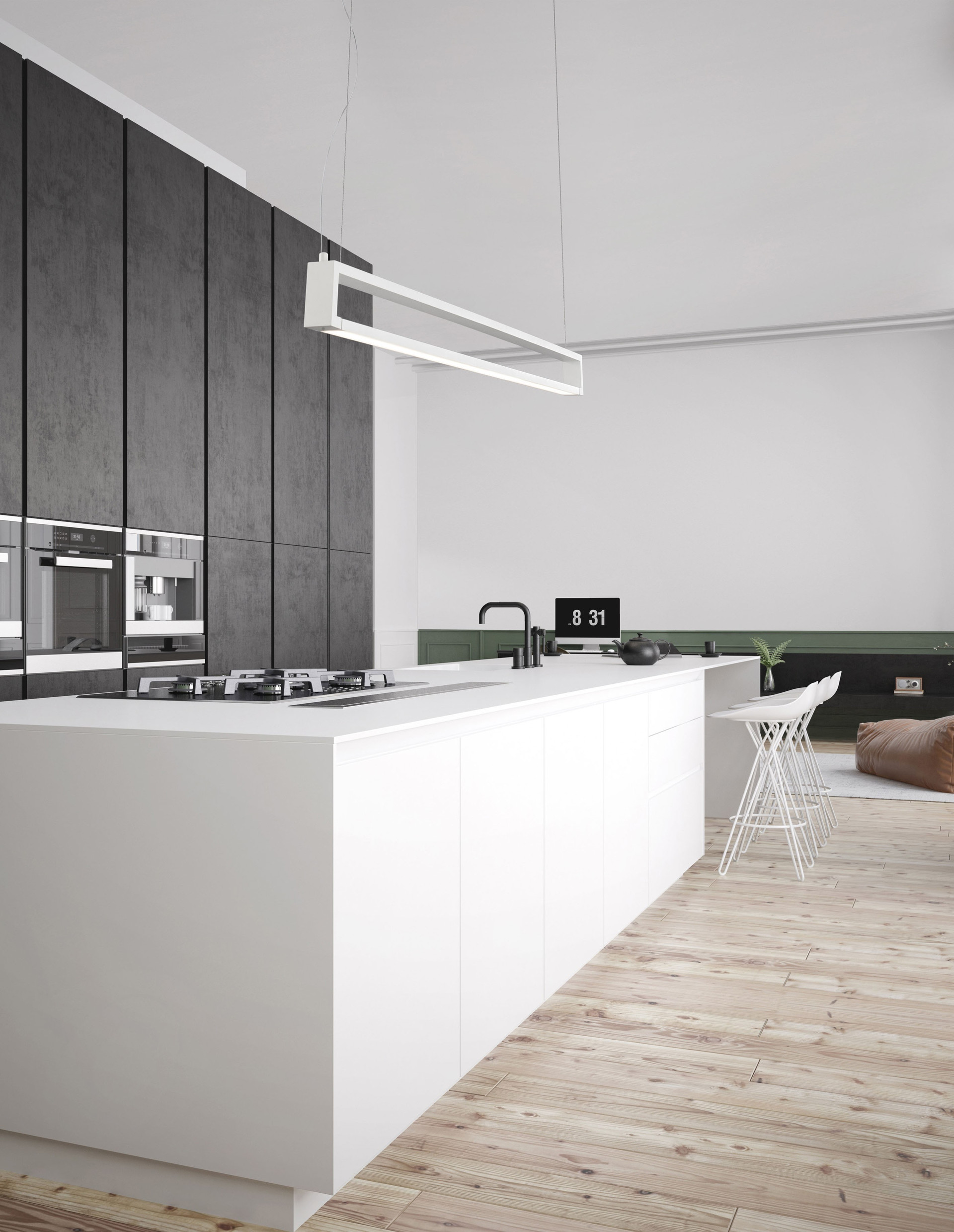 LINE | L 130 W 4.5 H 150 cm | 38 W | 3000 K | 1460 lm | IP20 | Blanc | Aluminium/Acrylique