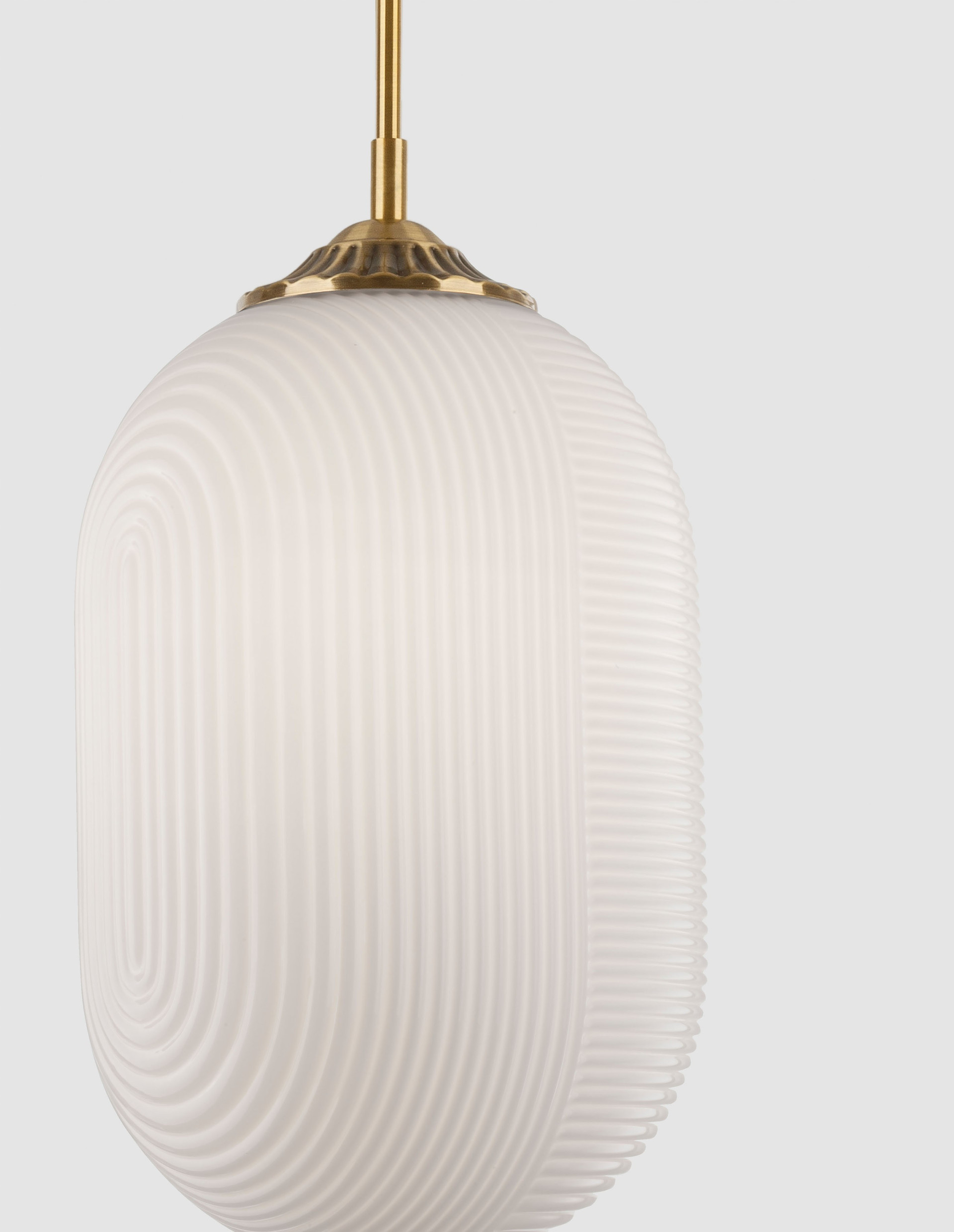 ATHENA | H 120 D 25 cm | 12 W | IP20 | White/Brass | Glass/Metal