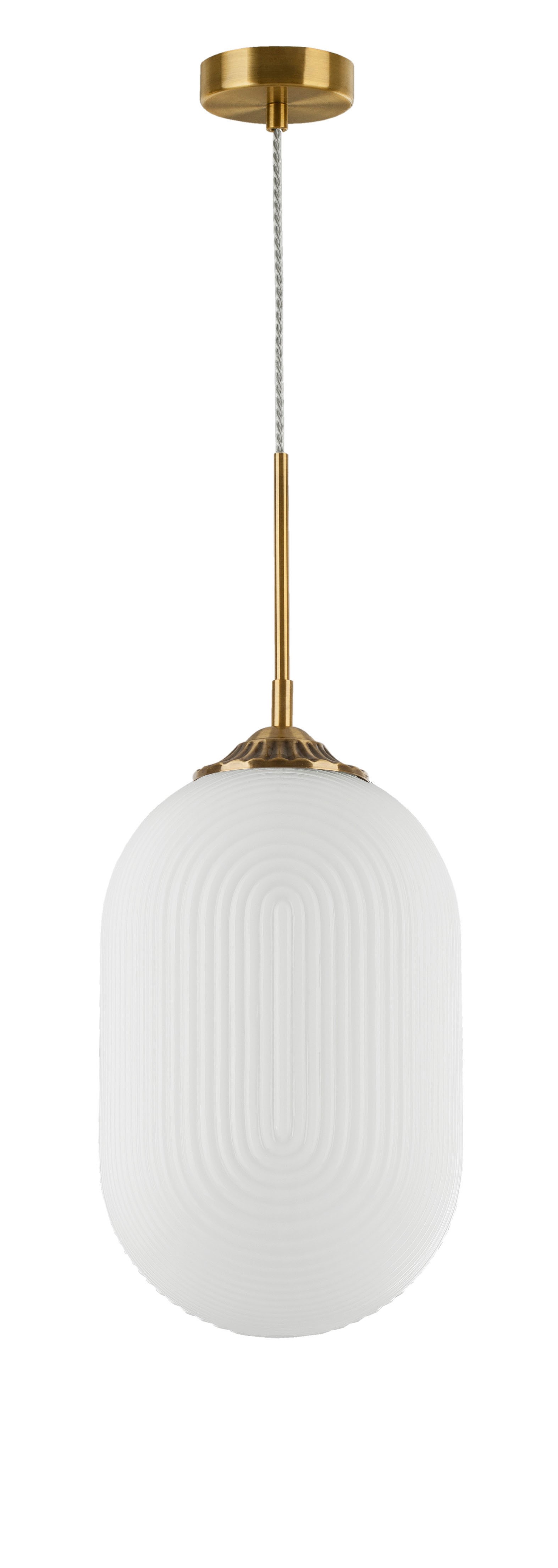 ATHENA | H 120 D 25 cm | 12 W | IP20 | White/Brass | Glass/Metal