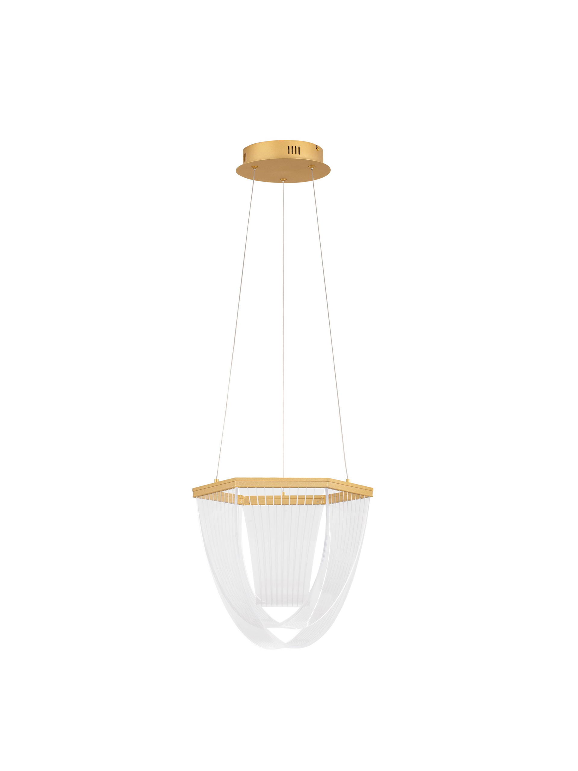 VALENTIN | H 120 D 35 cm | 20 W | 3000 K | 1395 lm | IP20 | Oro | Alluminio/Acrilico