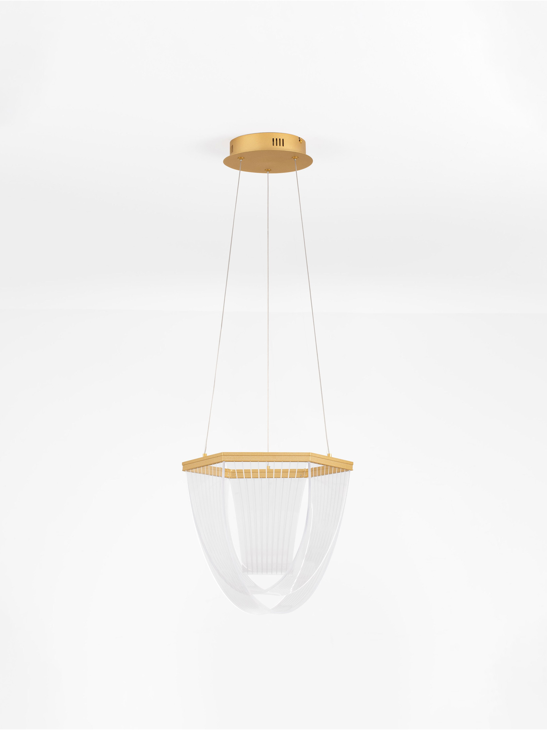 VALENTIN | H 120 D 35 cm | 20 W | 3000 K | 1395 lm | IP20 | Oro | Alluminio/Acrilico