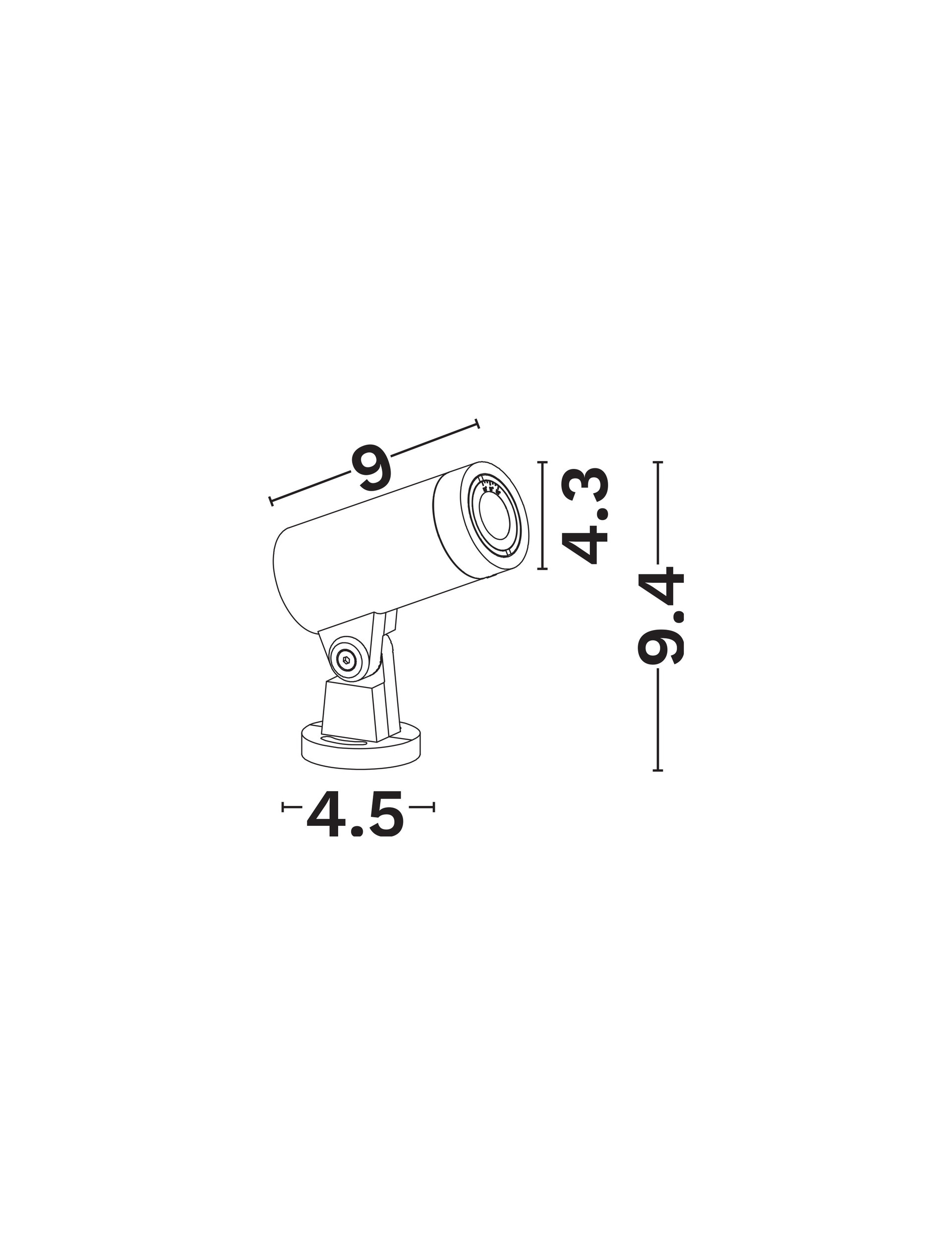 Law InOut B27-5W-A20 | L 10.2 W 4.5 H 9.4 cm | 5 W | 2700 K | 206 lm | IP65 | Black | Aluminum