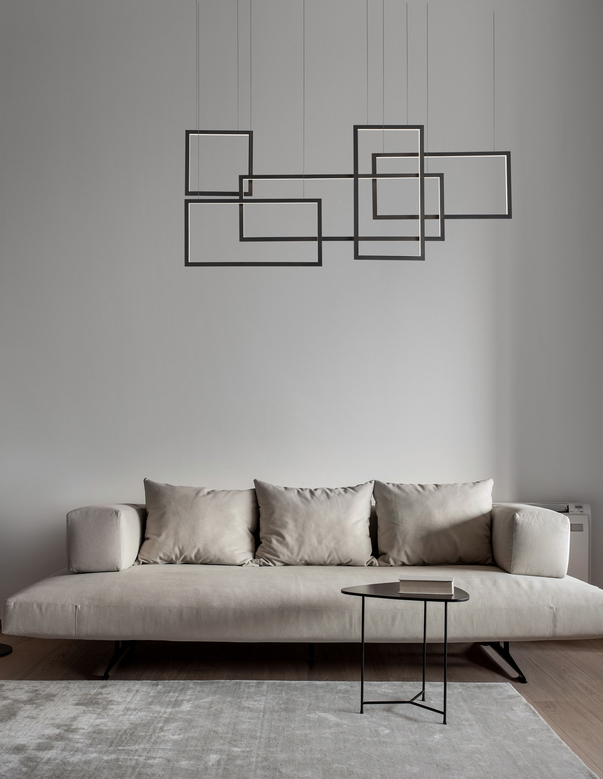CORNICE | L 120 cm | 91 W | 3000 K | 4860 lm | IP20 | Black | Aluminum/Acrylic