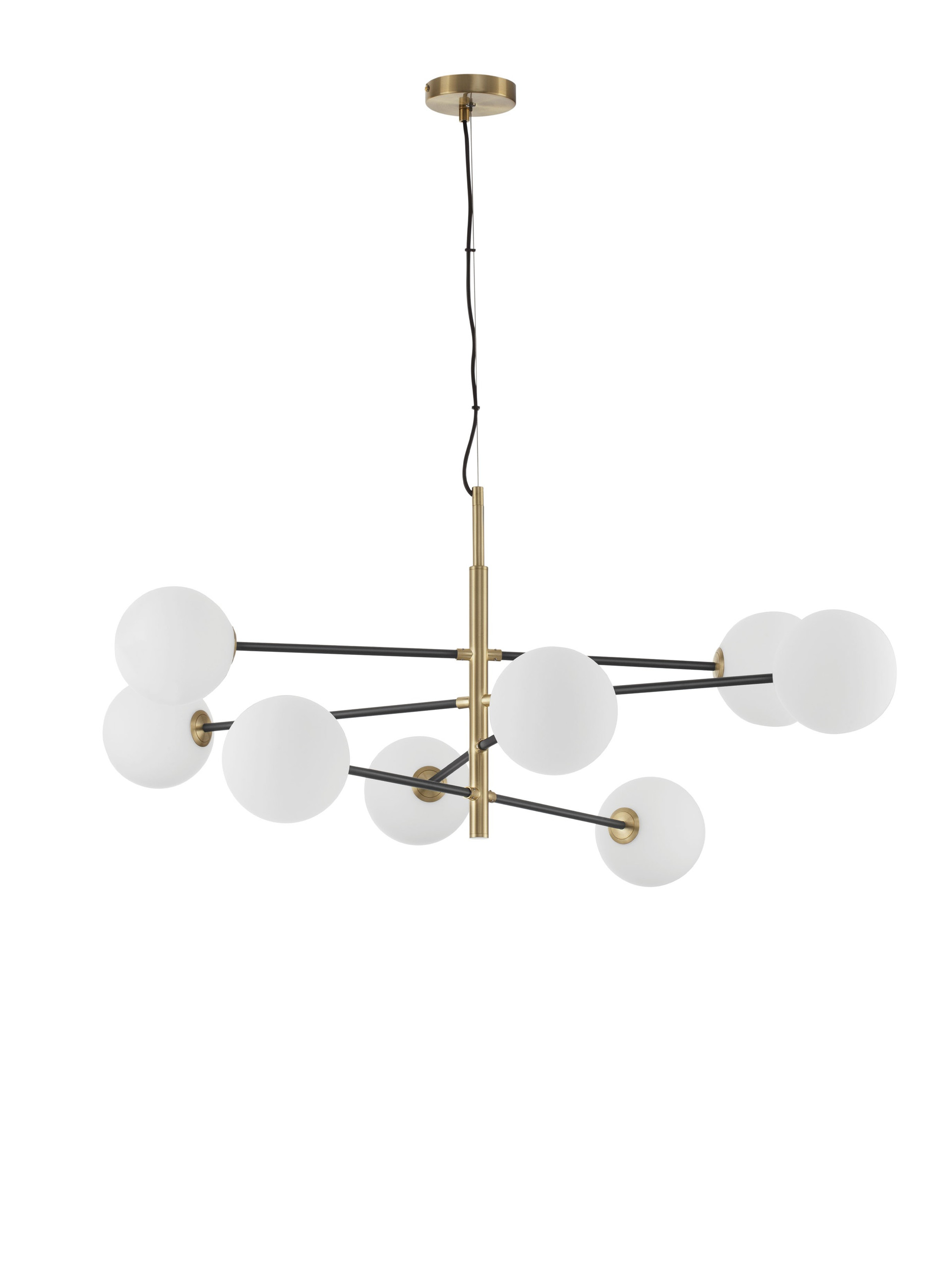 VITRA | L 120 W 103 H 145 cm | 40 W | IP20 | Black/White/Gold | Glass/Metal