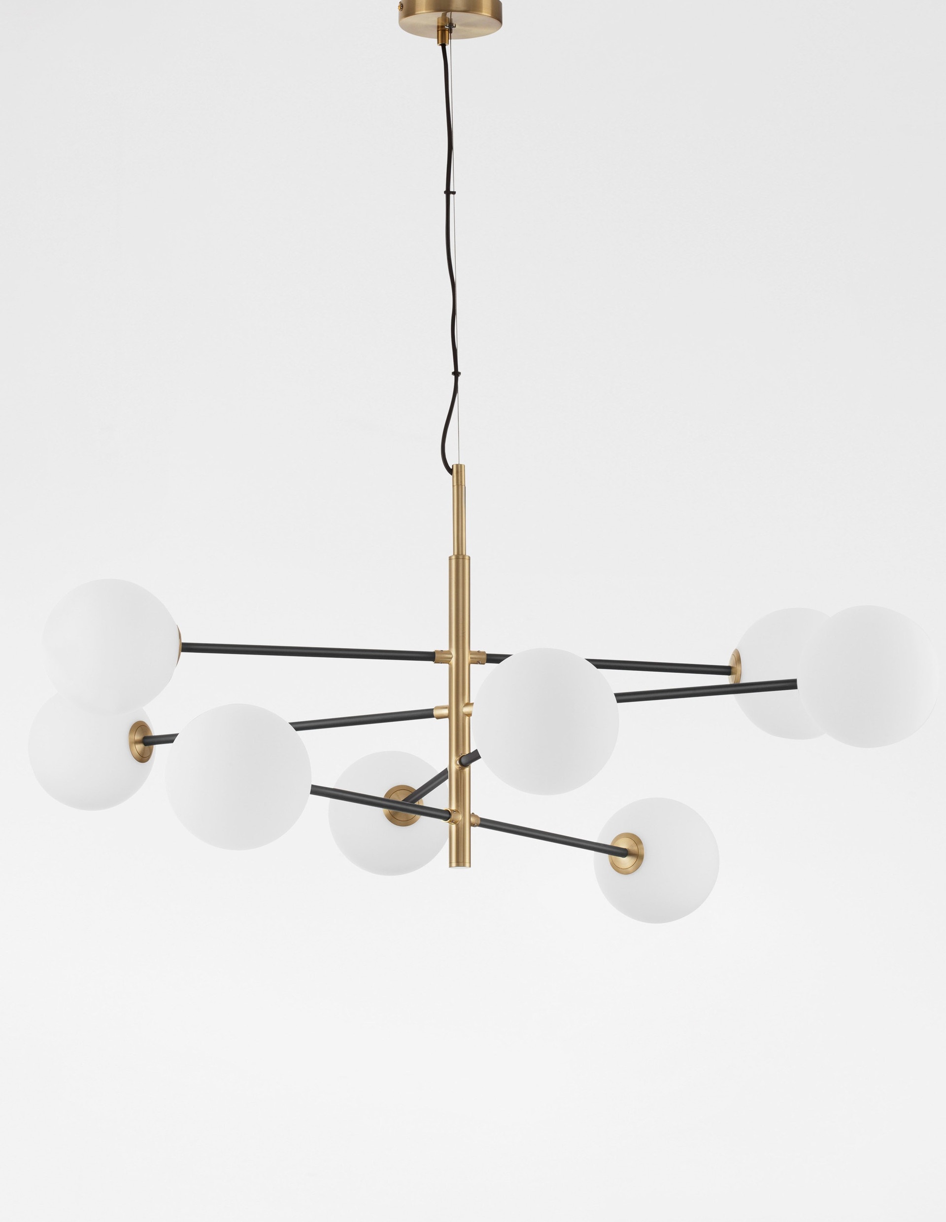 VITRA | L 120 W 103 H 145 cm | 40 W | IP20 | Black/White/Gold | Glass/Metal