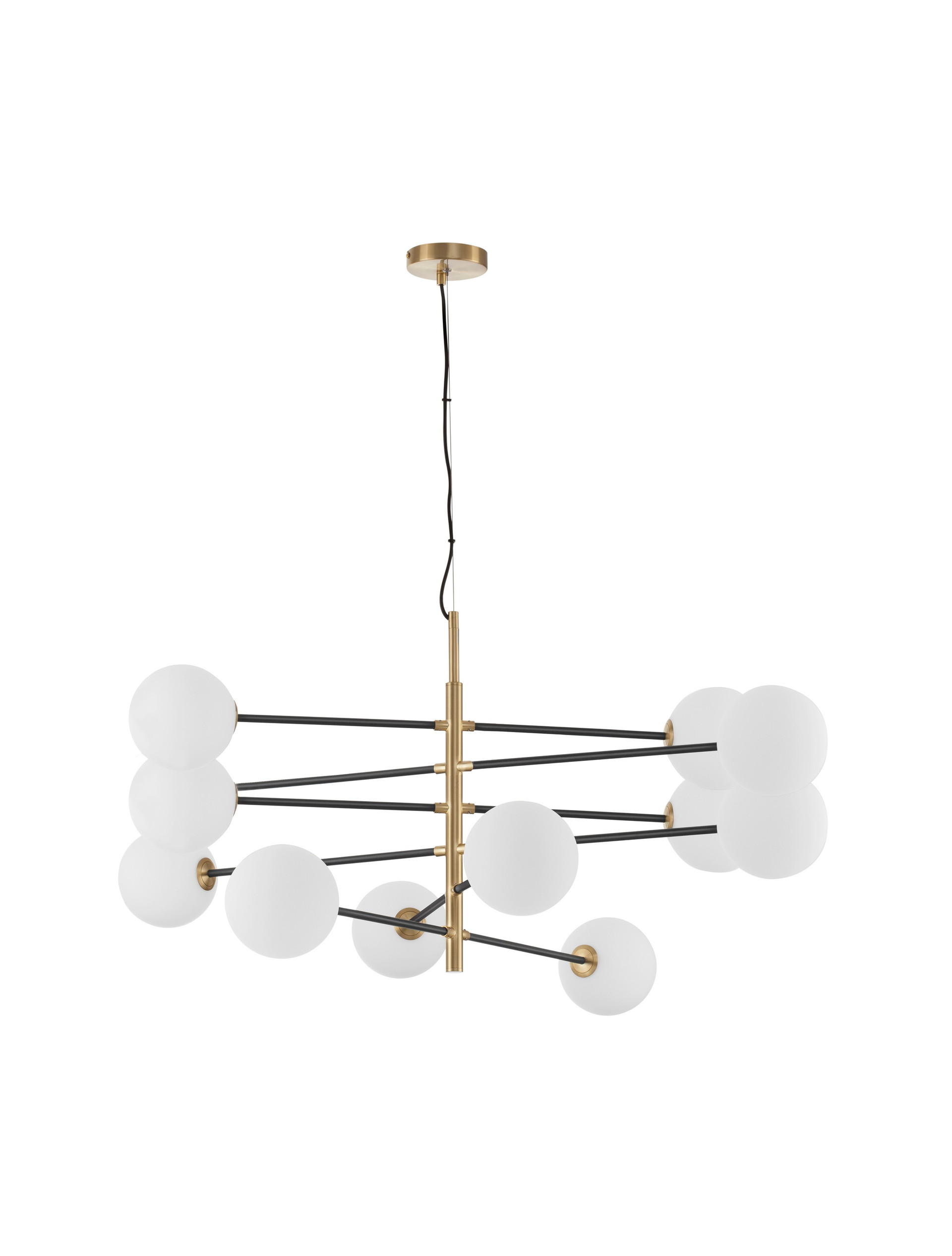 VITRA | L 150 H 200 cm | 60 W | IP20 | Black/White/Gold | Glass/Metal
