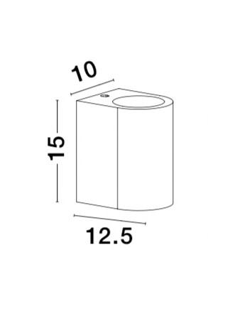 SANDRO | L 10 W 12.5 H 15 cm | 5 W | IP20 | White | Gypsum