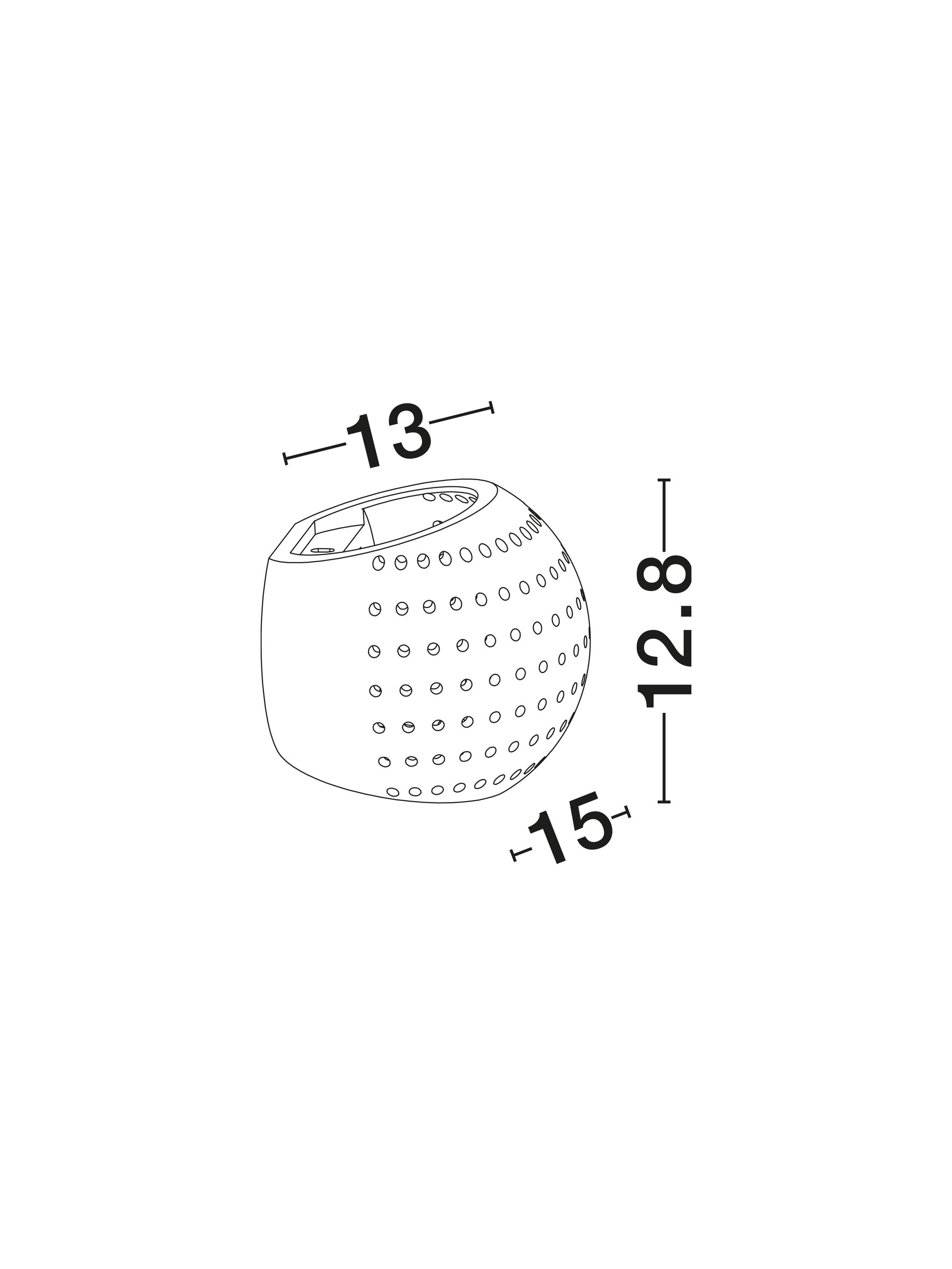 SANDRO | L 15 W 13 H 12.8 cm | 5 W | IP20 | White | Gypsum