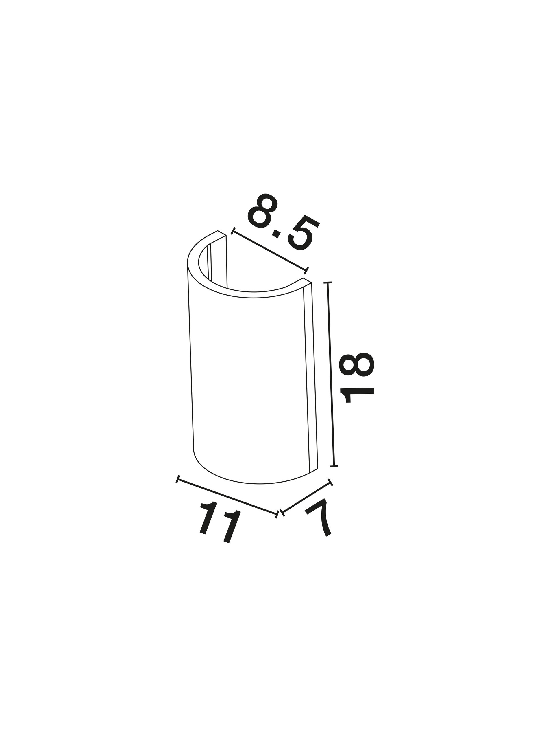 SANDRO | L 11 W 7 H 18 cm | 5 W | IP20 | White | Gypsum
