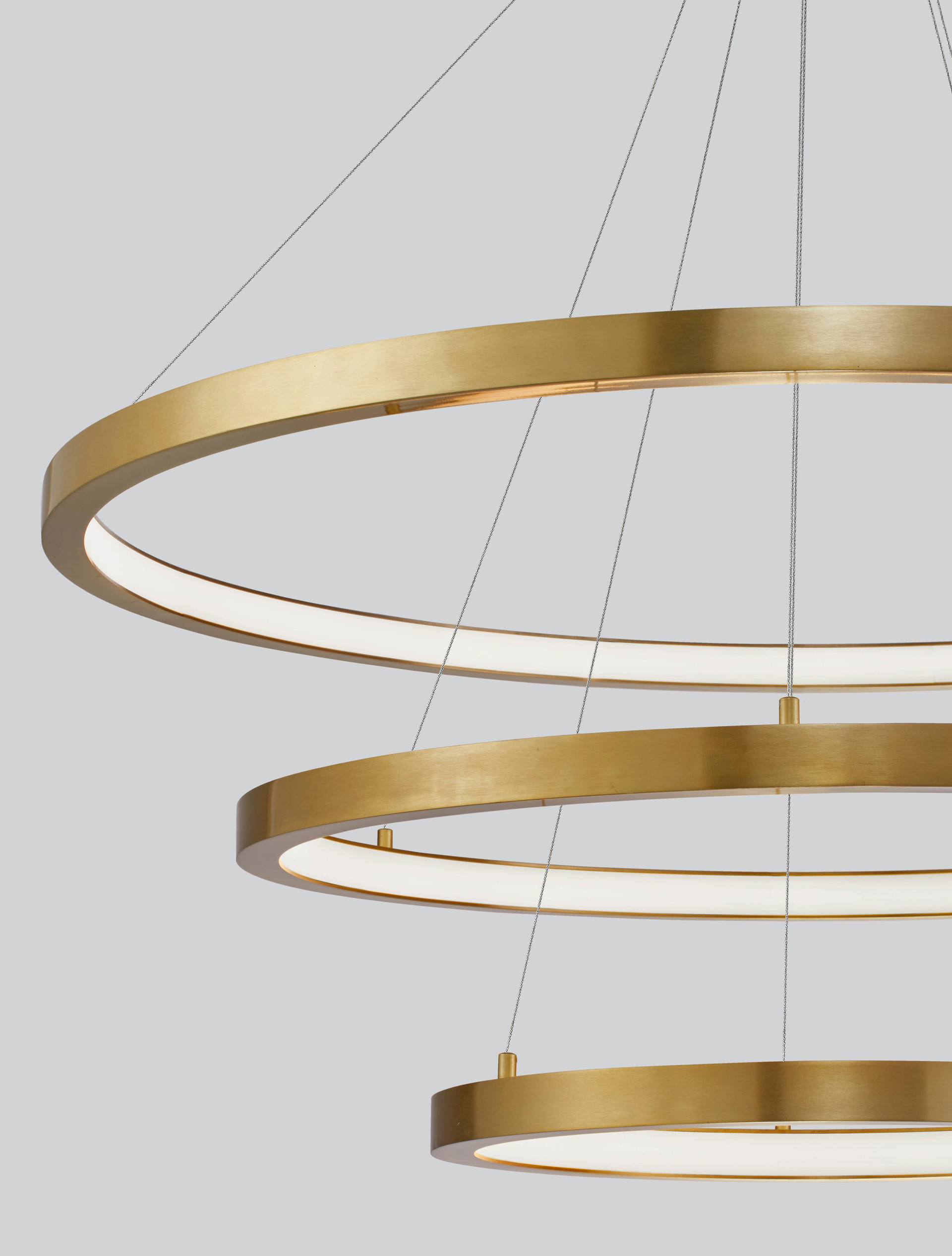 EMPATIA | H 150 D 80 cm | 108 W | 3000 K | 7560 lm | IP20 | Gold | Aluminum/Acrylic