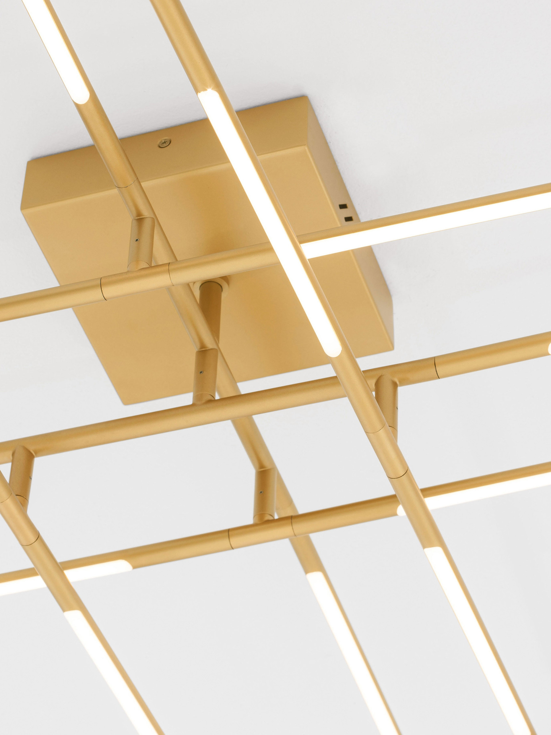 RACCIO | L 94.5 W 94.5 H 21 cm | 50 W | 3000 K | 2438 lm | IP20 | Gold | Metal/Acrylic