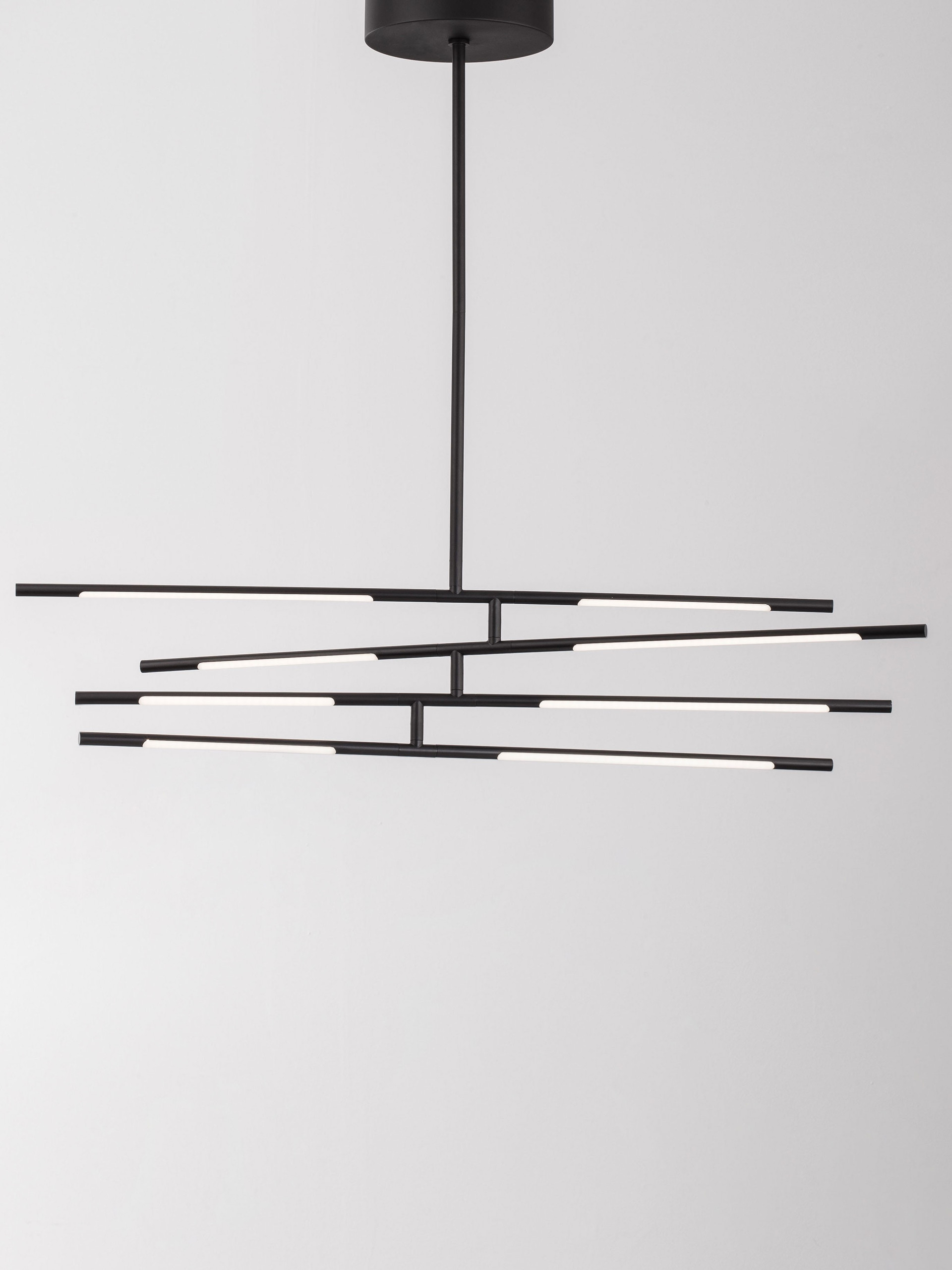 RACCIO | L 84 W 80 cm | 48 W | 3000 K | 3633 lm | IP20 | Black | Metal/Acrylic