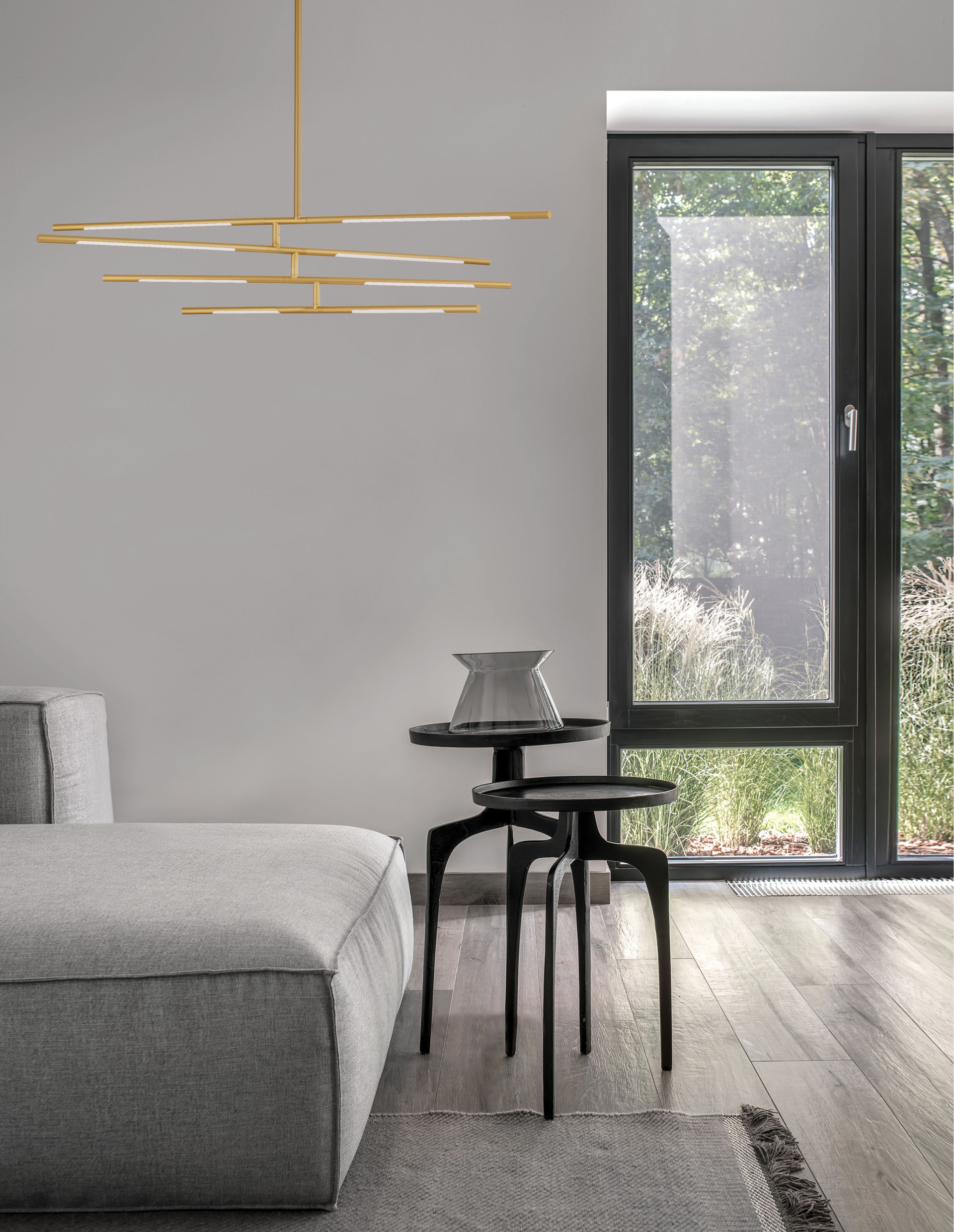 RACCIO | L 84 W 80 H 81 cm | 48 W | 3000 K | 3633 lm | IP20 | Brass Gold | Metal/Acrylic