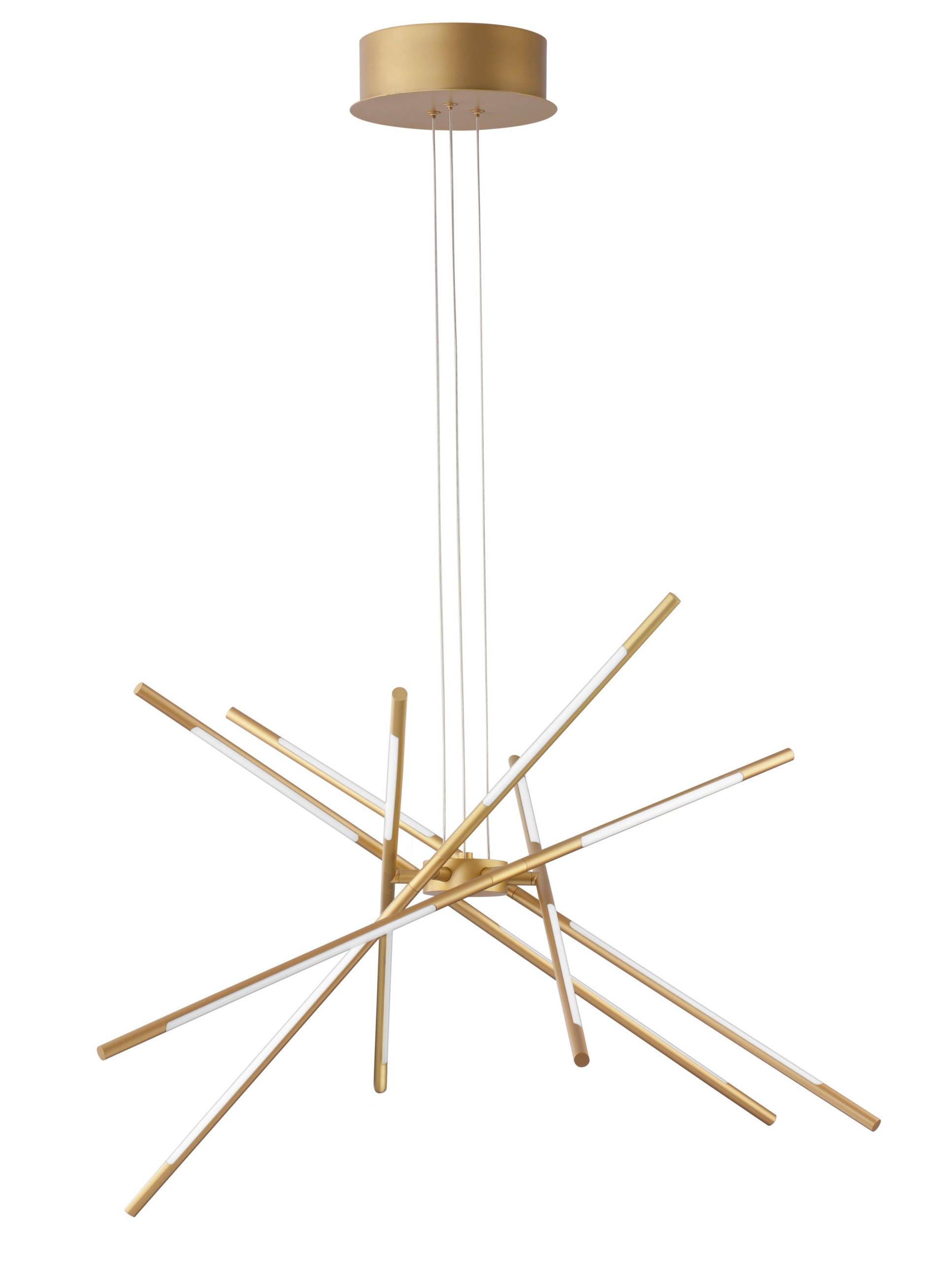 RACCIO | H 120 D 85 cm | 68 W | 3000 K | 5397 lm | IP20 | Gold | Metal/Acrylic