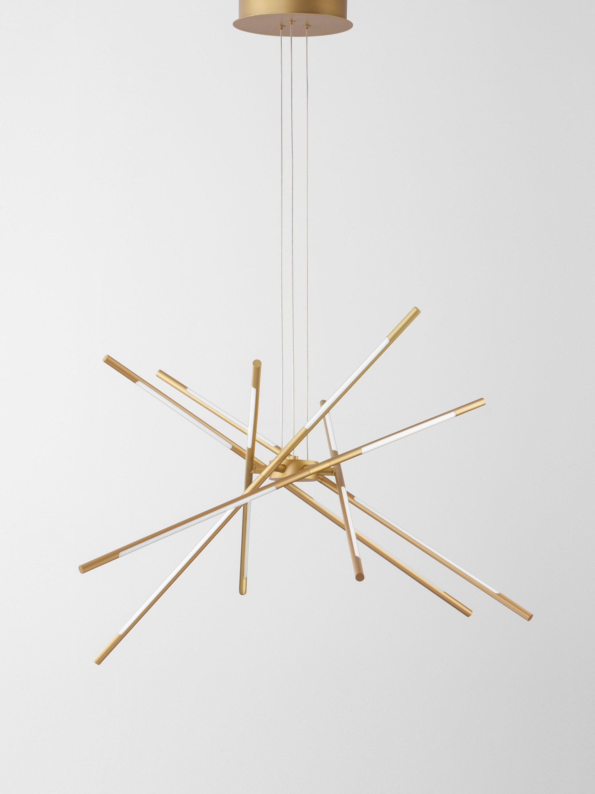 RACCIO | H 120 D 85 cm | 68 W | 3000 K | 5397 lm | IP20 | Gold | Metal/Acrylic