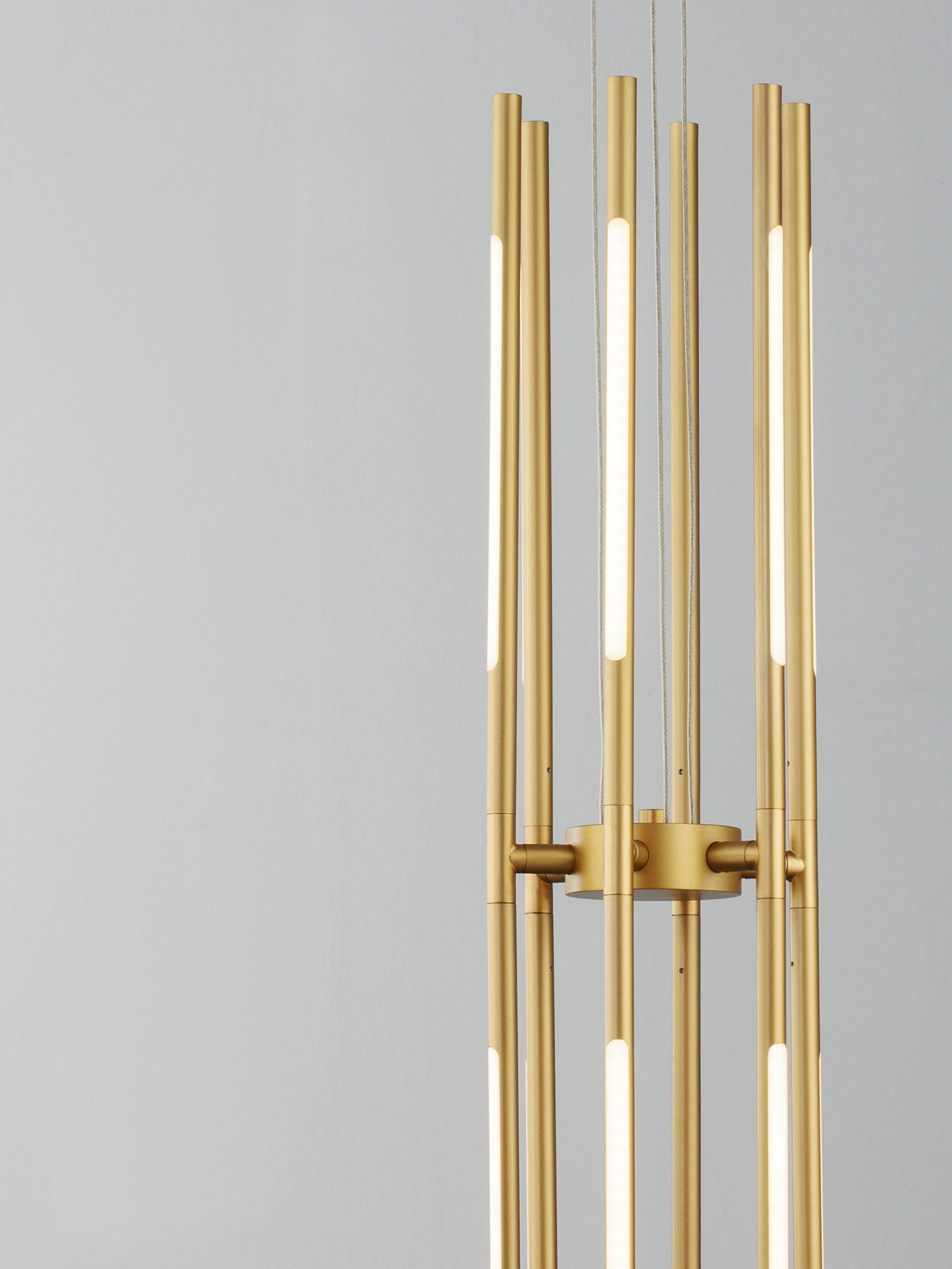 RACCIO | H 120 D 85 cm | 68 W | 3000 K | 5397 lm | IP20 | Gold | Metal/Acrylic