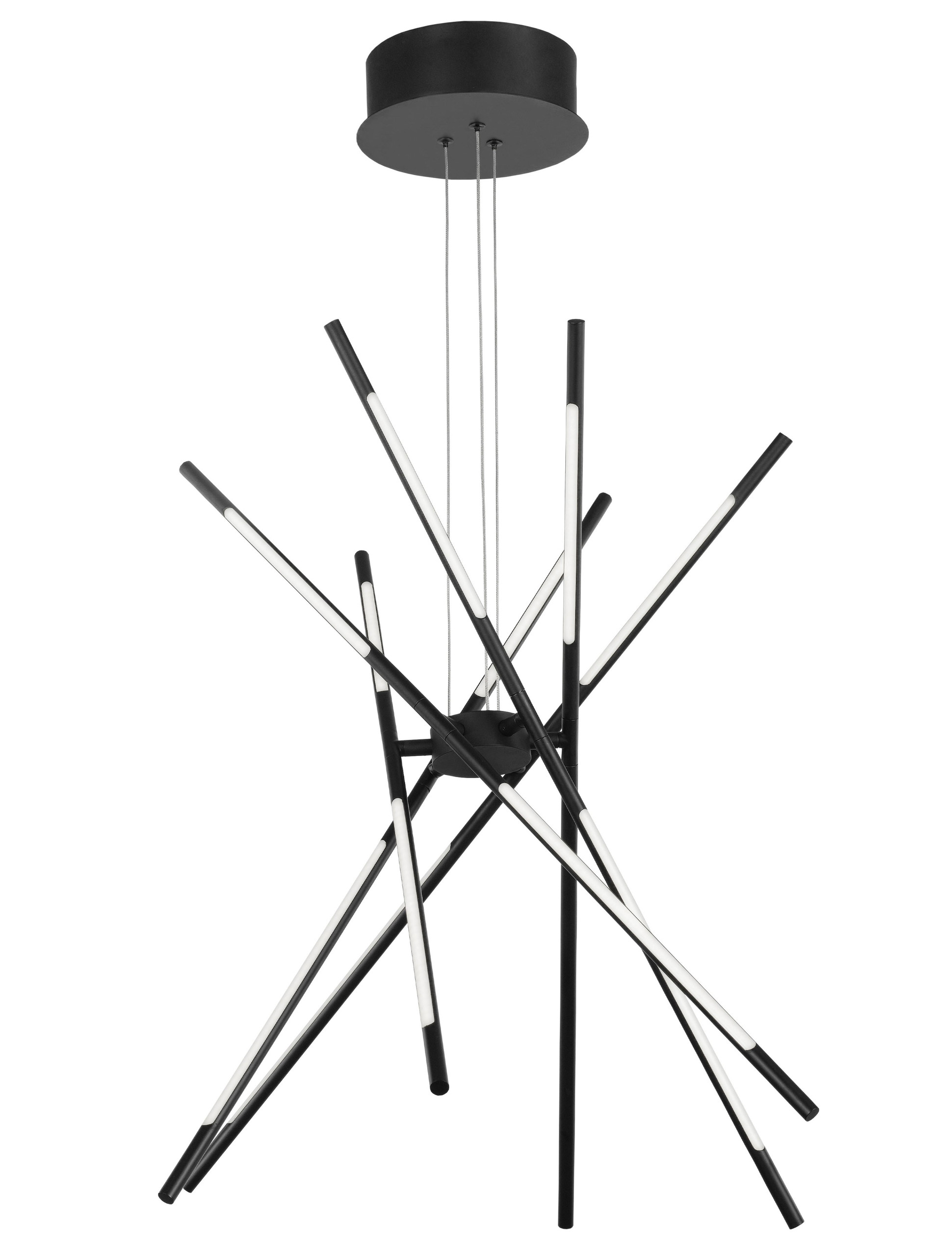 RACCIO | H 120 D 85 cm | 68 W | 3000 K | 5397 lm | IP20 | Black | Metal/Acrylic
