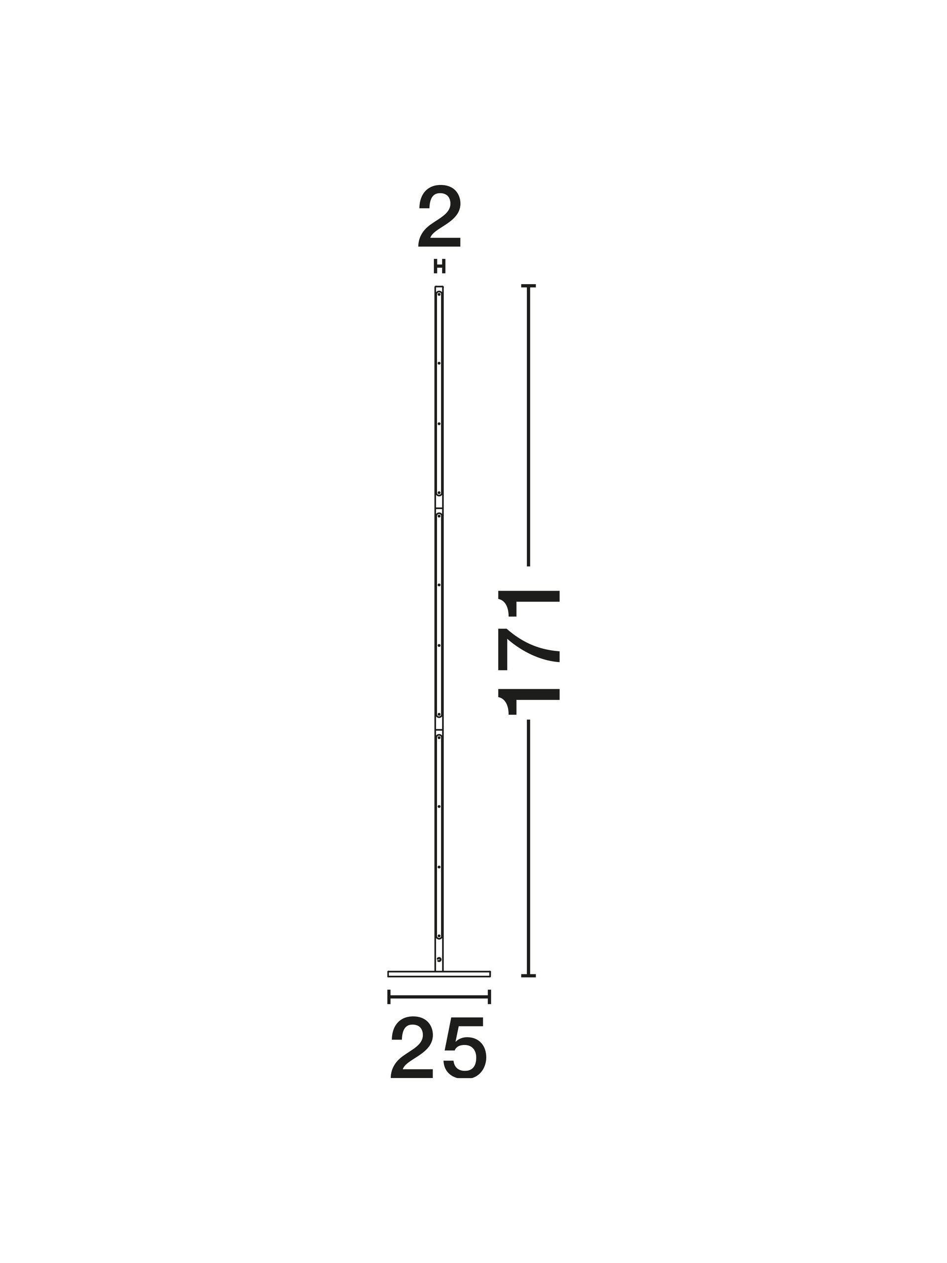 HANDY | H 171 D 25 cm | 25 W | 3000 K | 1250 lm | IP20 | Black | Aluminum/Acrylic