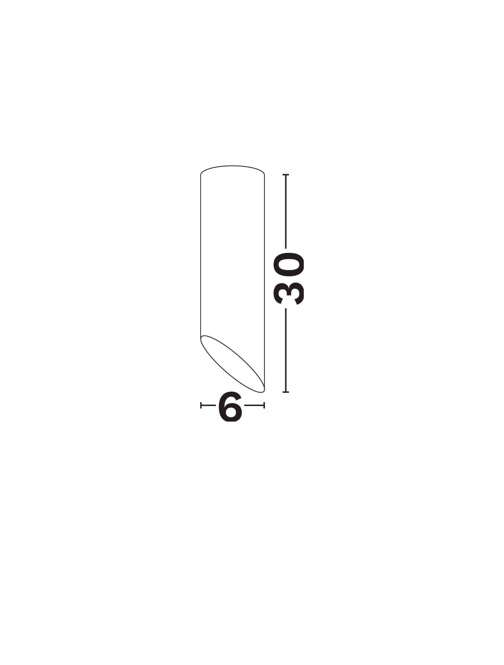 Oslo B-SM-D6 | H 30 D 6 cm | 10 W | IP20 | Black | Aluminum