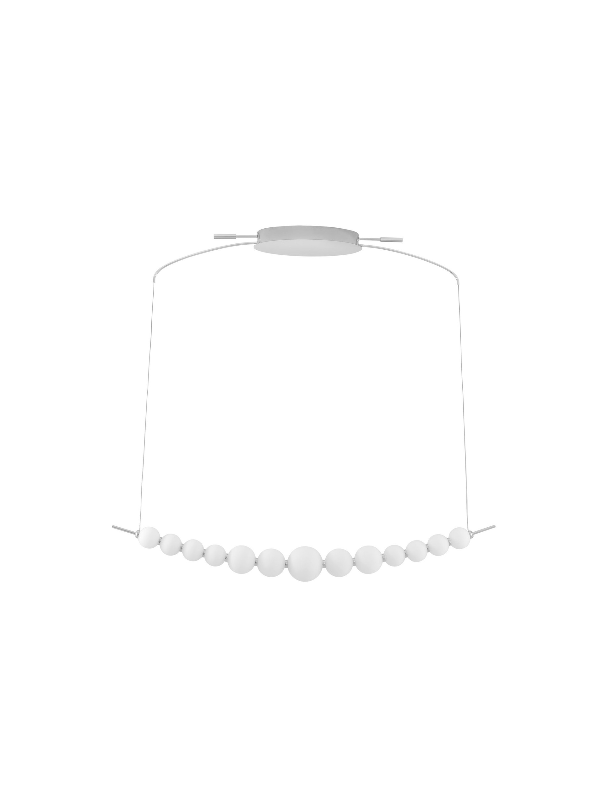 PERLA | L 107 W 13.5 H 120 cm | 28 W | 3000 K | 2686 lm | IP20 | White/Chrome | Glass/Metal