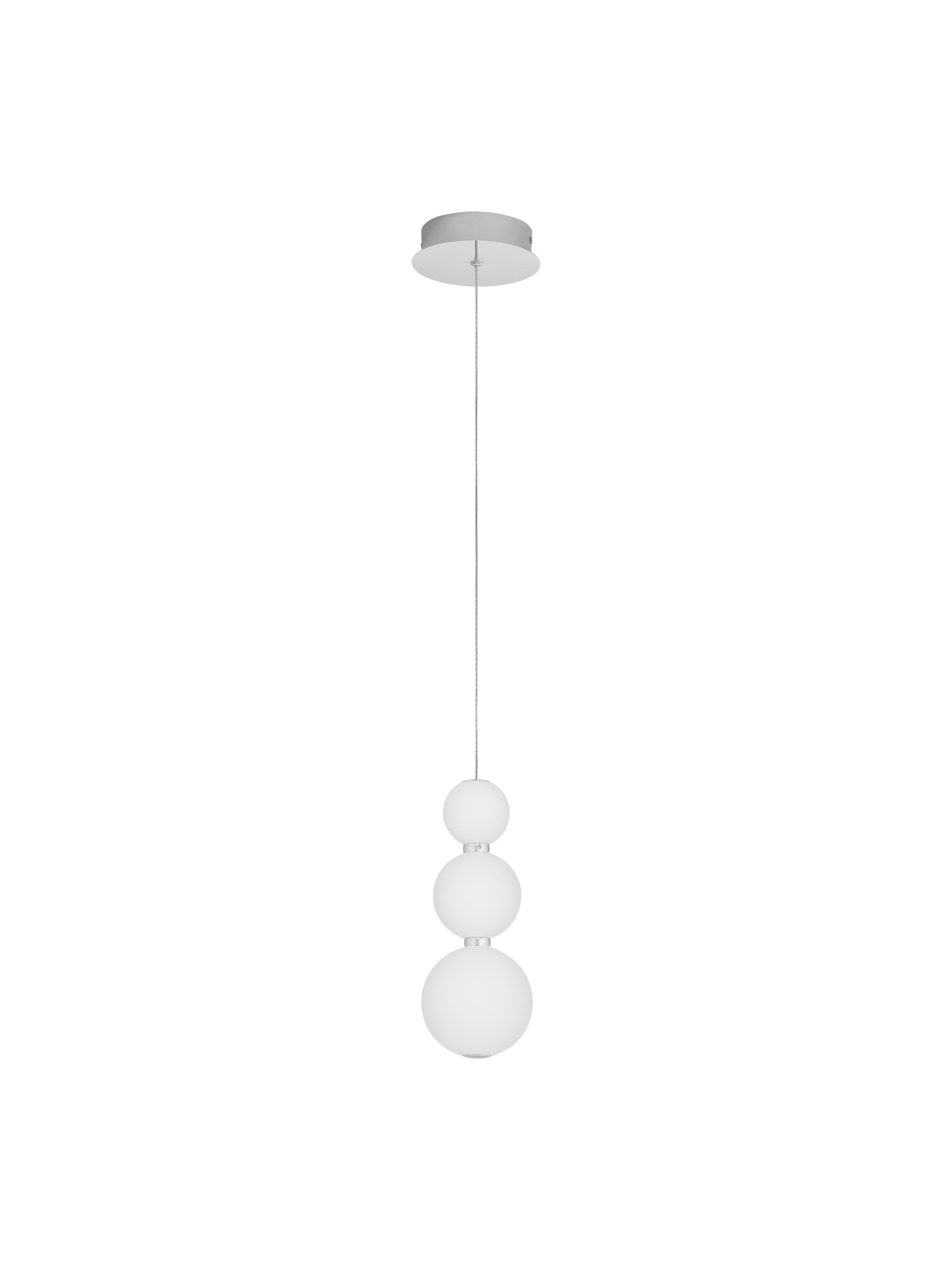 PERLA | H 150 D 10 cm | 11 W | 3000 K | 963 lm | IP20 | White/Chrome | Glass/Metal