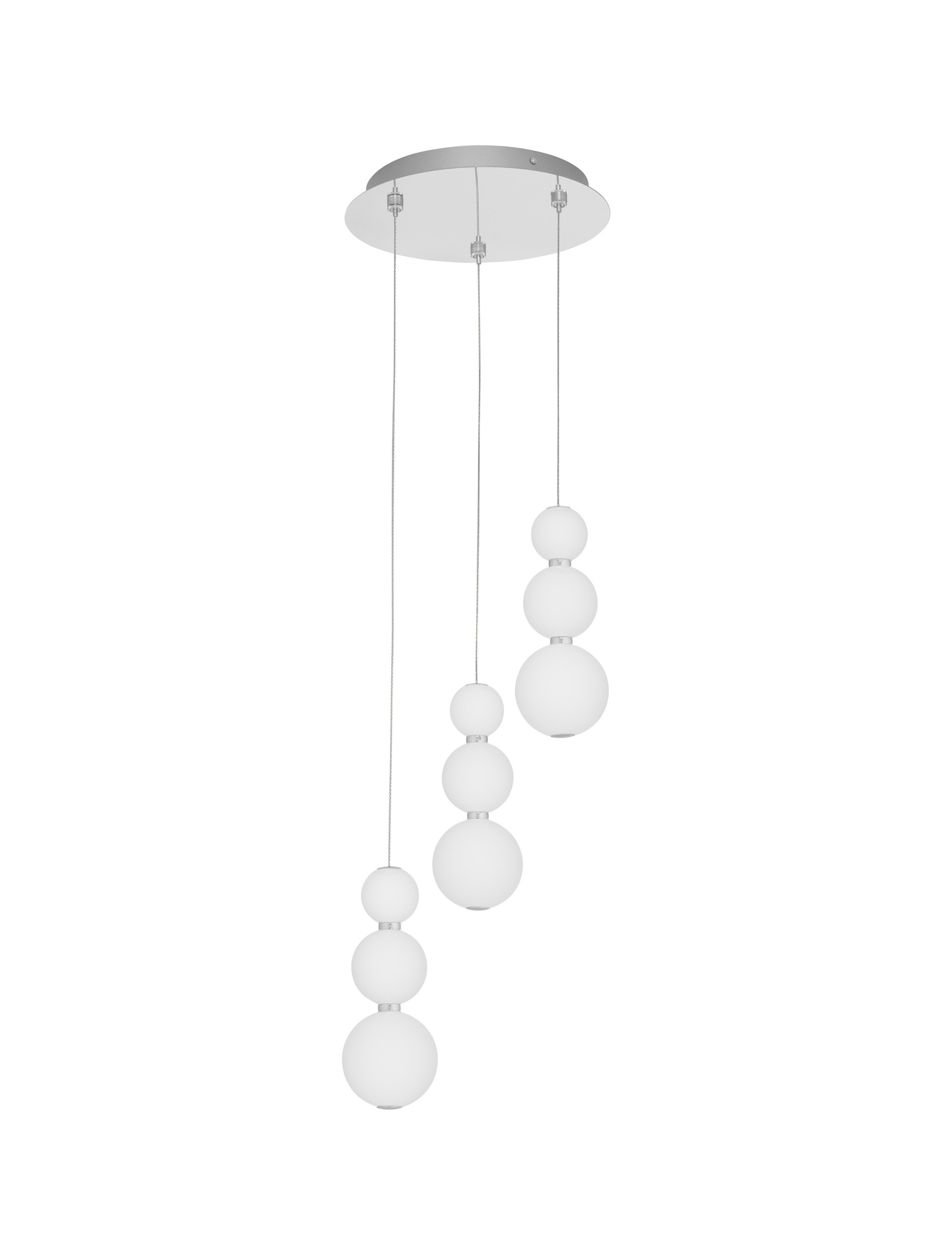 PERLA | H 150 D 31 cm | 23 W | 3000 K | 2281 lm | IP20 | White/Chrome | Glass/Metal